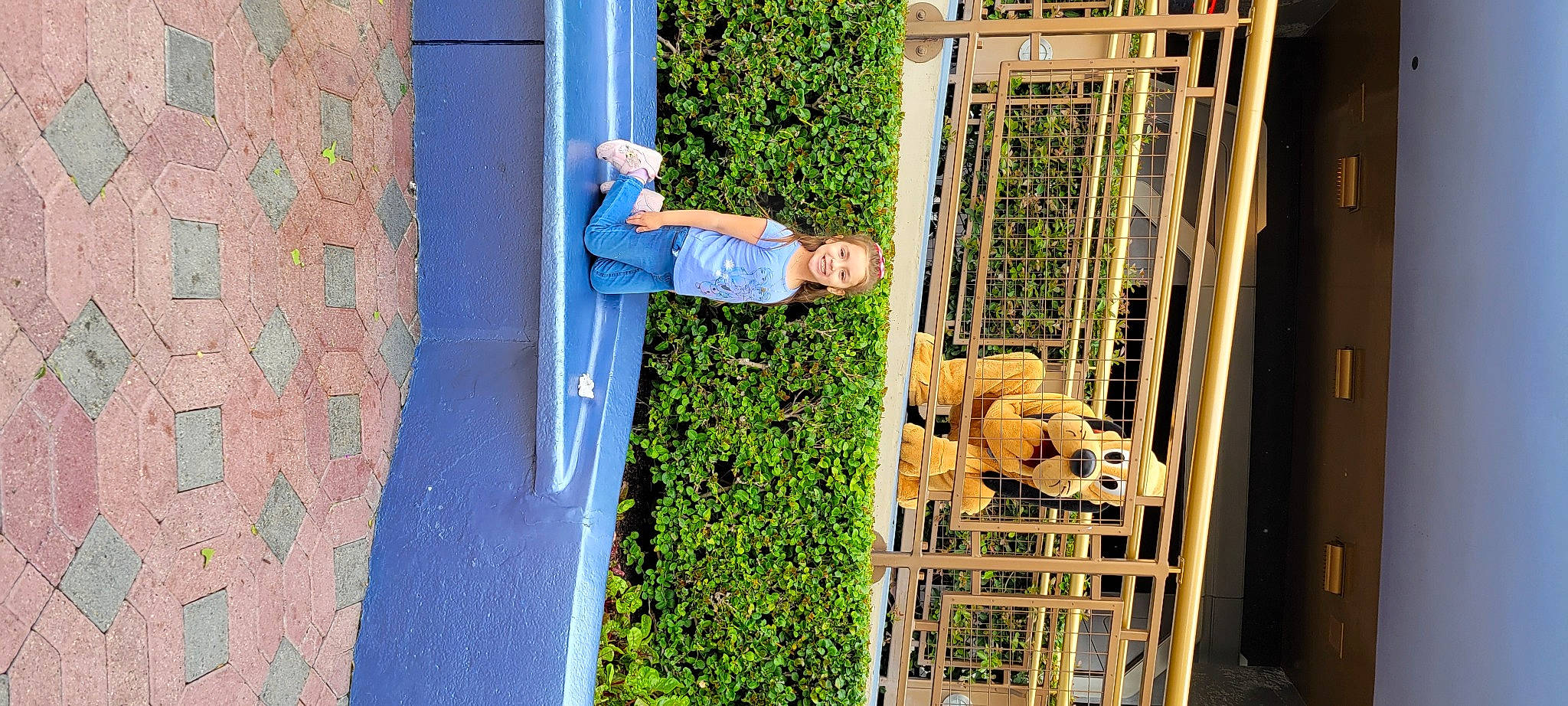 Izabella joined the competition — help win amazing prizes! backyard, denim, door, electric_blue, facade, fun, garden, grass, house, joy, leaf, leisure, person, plant, room, shrub, siding, t_shirt, textile, vacation