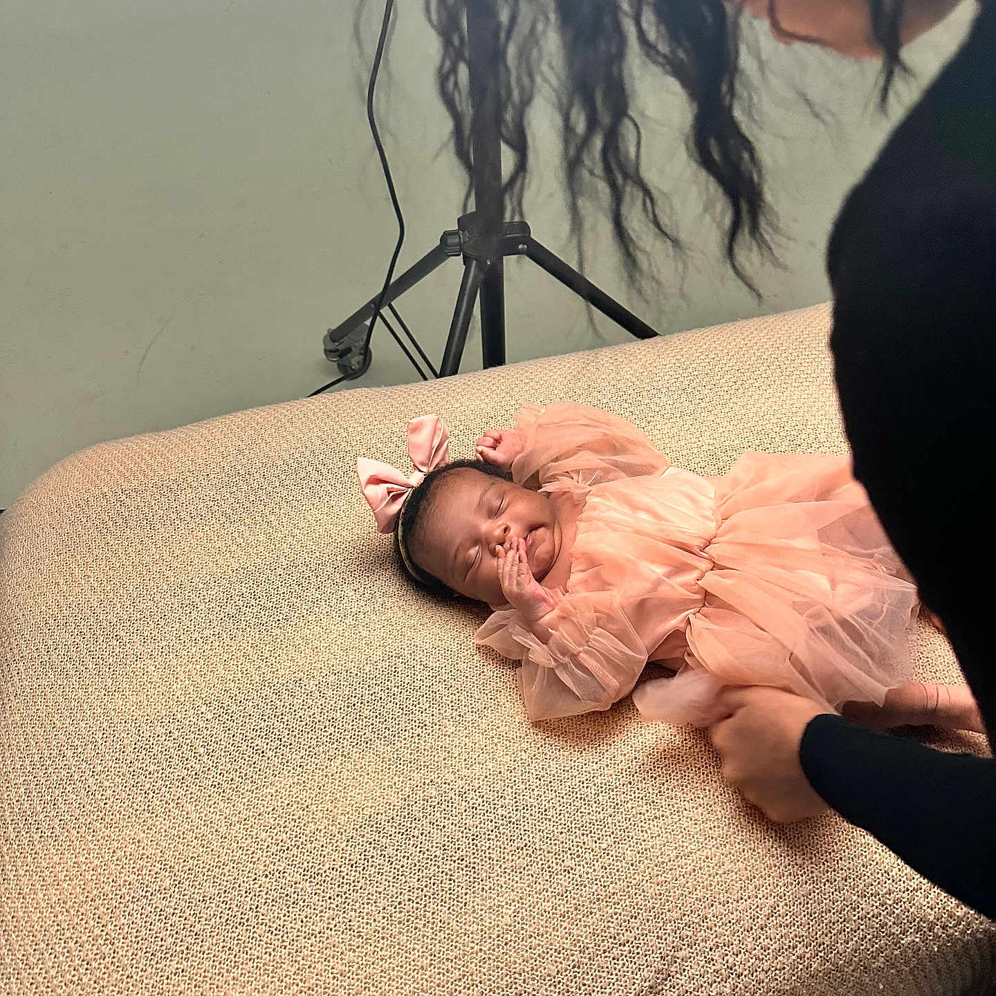 Ita joined the competition — help win amazing prizes! adult, baby, blanket, camera, childbirth, clothing, electronics, face, female, happy, head, hosiery, newborn, person, photography, photoshoot, portrait, sock, tripod, woman