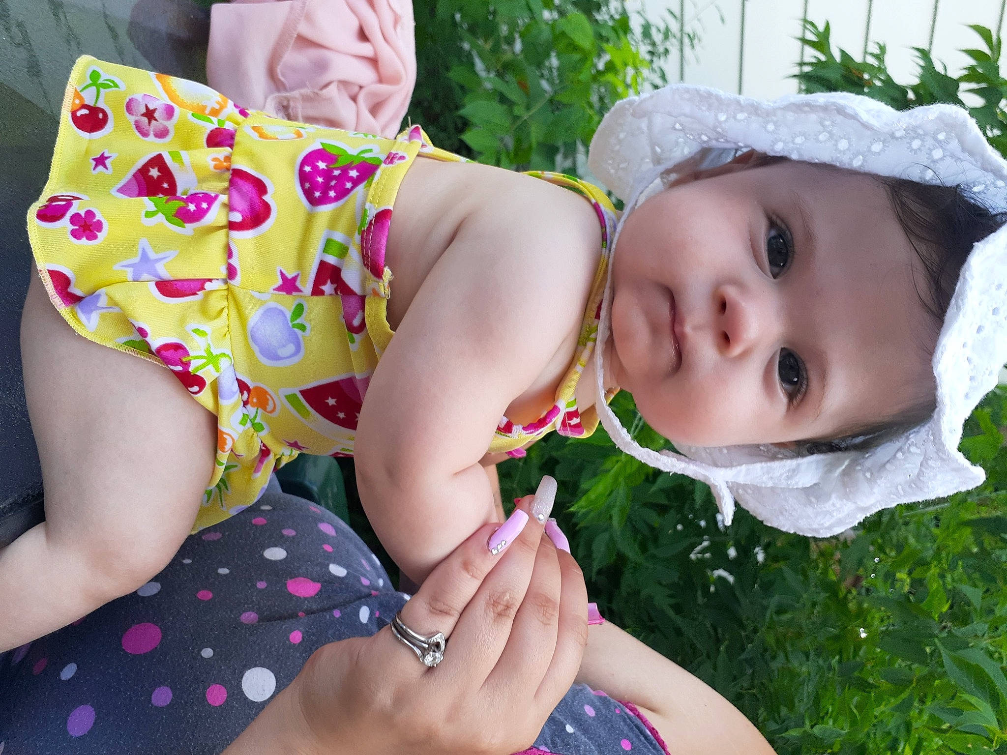 Mehlani is registered to the contest to win money with this photo: baby, baby_products, baby_toddler_clothing, bracelet, child, cosmetics, day_dress, human, nail, nail_care, people_in_nature, person, polka_dot, ring, skin, summer, toddler