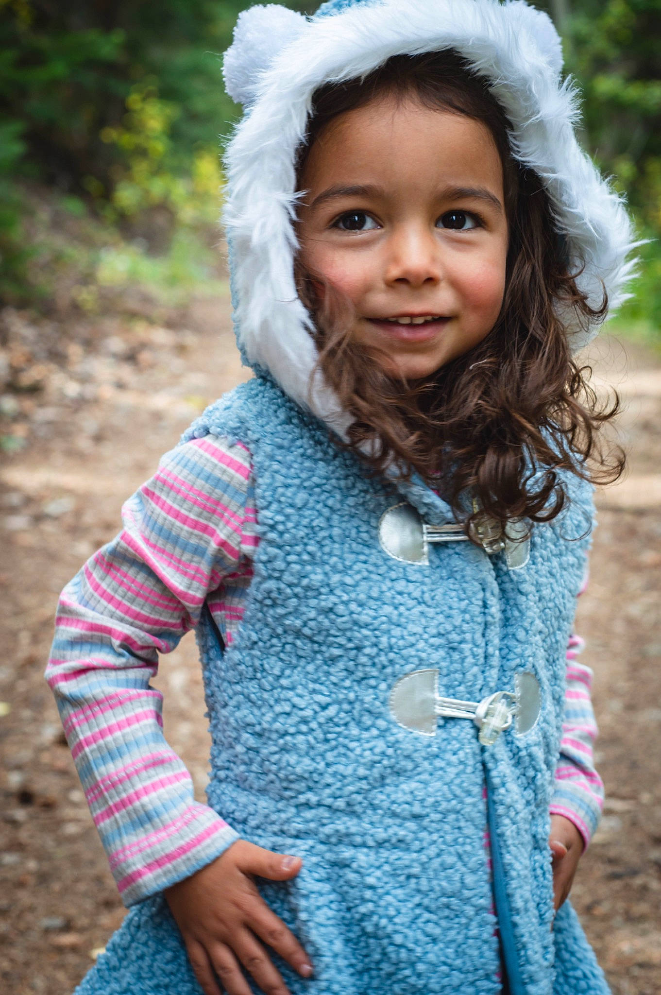 Jayla joined the competition — help win amazing prizes! child, child_model, clothing, face, fur, head, headgear, hood, jacket, lip, neck, outerwear, people, person, skin, sleeve, smile, sweater, textile, toddler