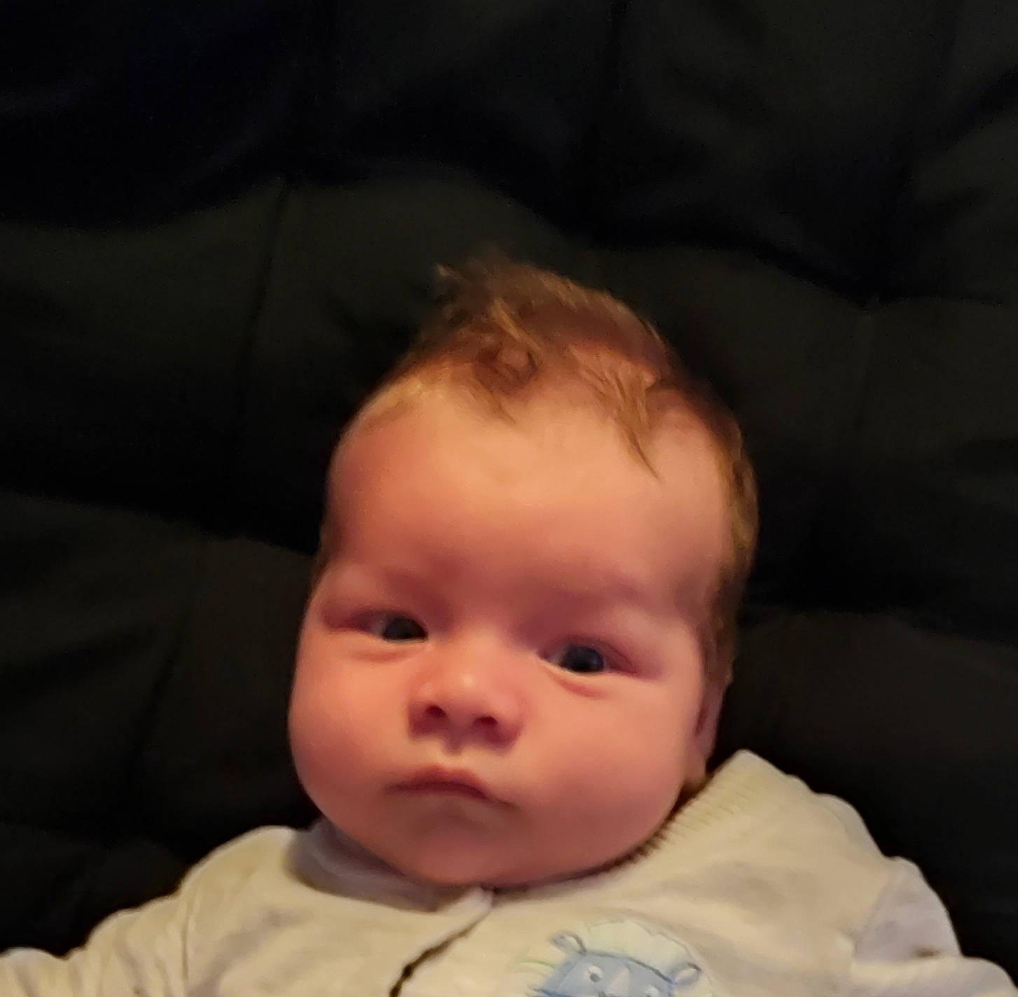 Johnny is registered to the contest to win money with this photo: baby, baby_toddler_clothing, cheek, chin, comfort, ear, eye, eyebrow, eyelash, face, forehead, hair, head, iris, lip, neck, nose, person, sleeve, thumb