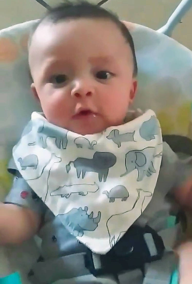 Mike is registered to the contest to win money with this photo: baby, baby_carriage, baby_products, car_seat, cheek, child, face, head, mouth, nose, person, product, skin, smile, toddler