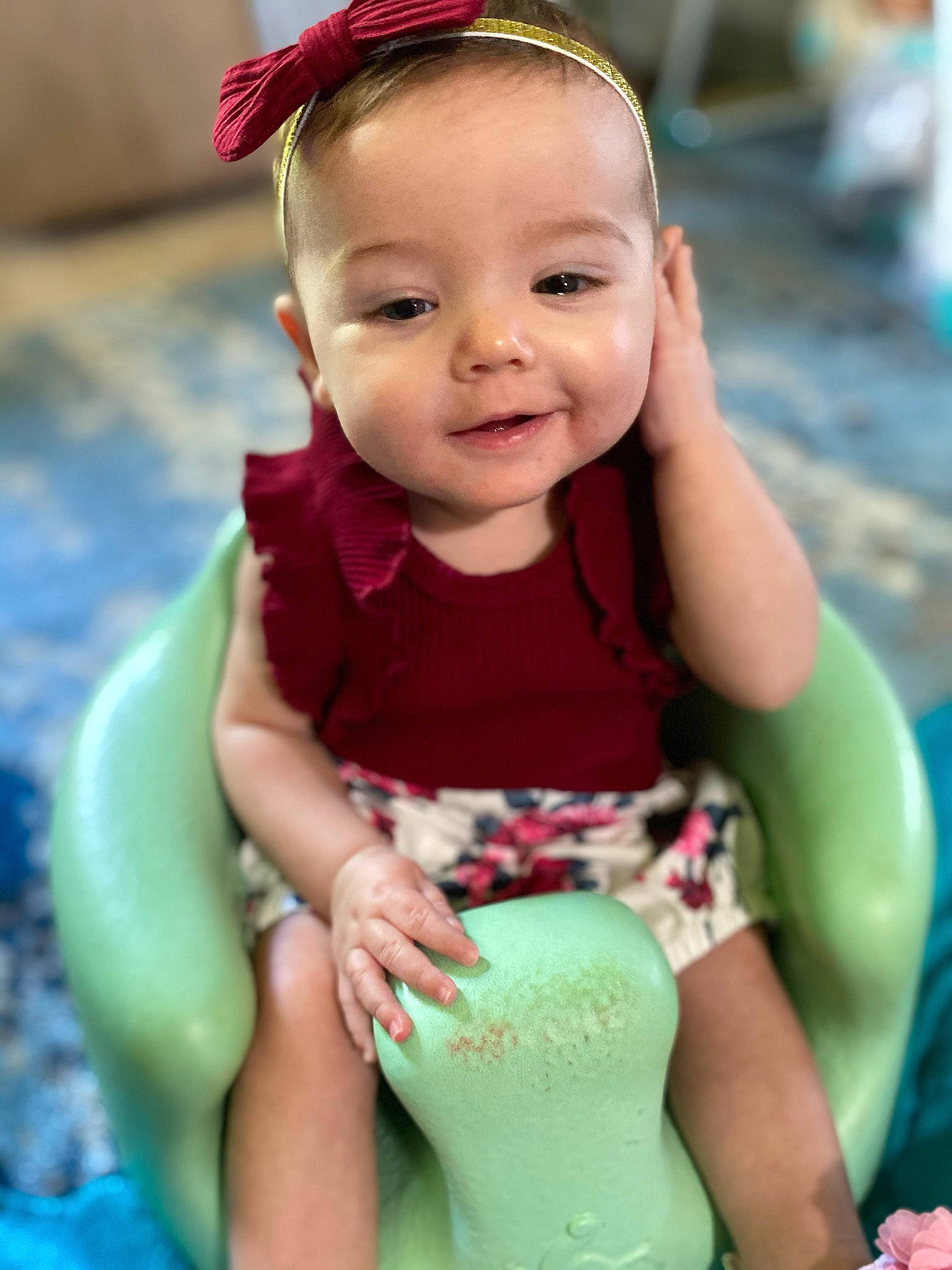 Rylann joined the competition — help win amazing prizes! baby, baby_products, baby_toddler_clothing, child, fun, happy, headgear, person, pink, play, skin, smile, summer, toddler, vacation