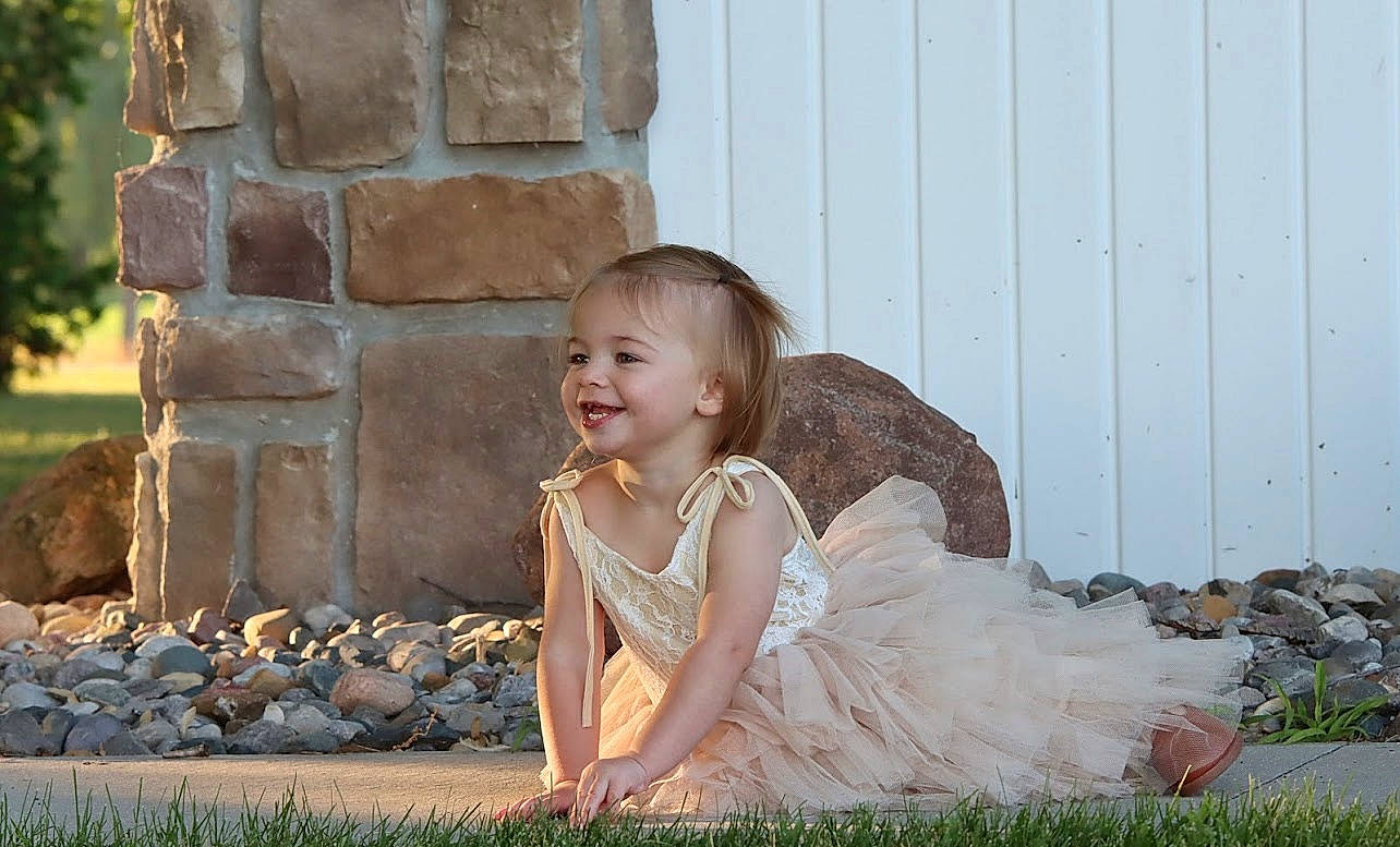 Hanna joined the competition — help win amazing prizes! child, dress, flash_photography, flooring, fun, grass, happy, head, human, iris, joy, leaf, leisure, people_in_nature, person, plant, sitting, smile, summer, toddler