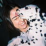 Jolene joined the competition — help win amazing prizes! affection, animal, black_and_white, casual, closeup, cute, dalmatian, dog, face, friendship, happy, indoor, love, pet, puppy, smile, spots, tongue, woman, young_adult