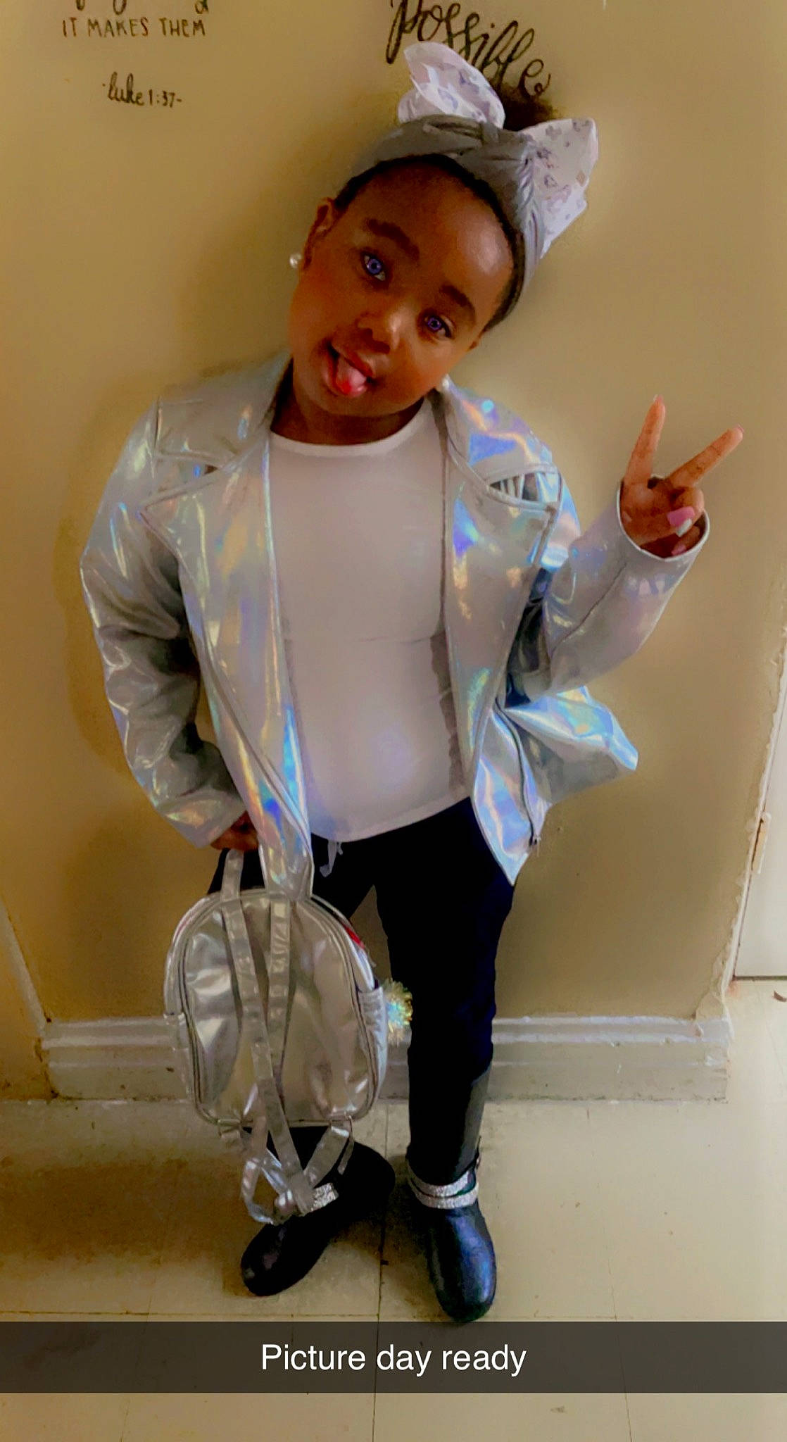 Kyionna joined the competition — help win amazing prizes! coat, collar, dress_shirt, elbow, eyewear, fashion_design, footwear, gesture, glasses, glove, jacket, knee, leg, outerwear, person, shorts, sleeve, sneakers, sports_equipment, sports_gear