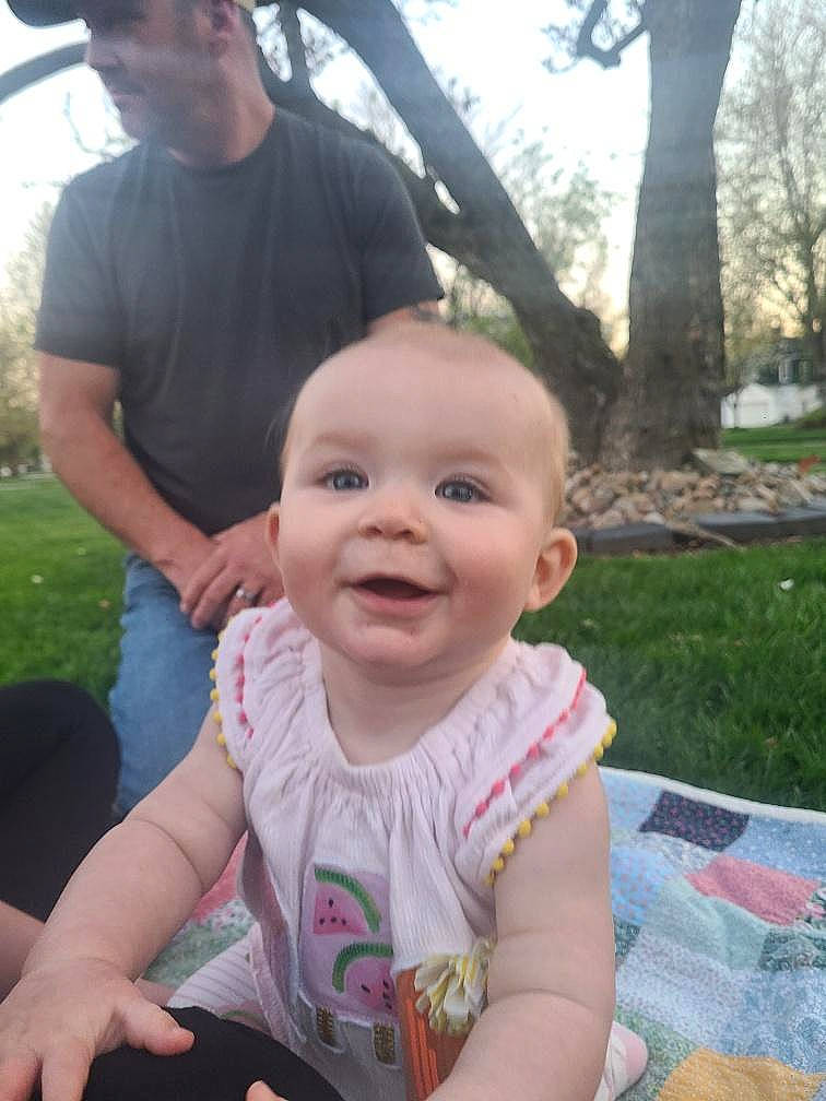 Addi joined the competition — help win amazing prizes! baby, baby_toddler_clothing, cool, face, facial_expression, gesture, grass, happy, head, joy, leaf, leisure, lip, person, photograph, plant, skin, smile, summer, t_shirt