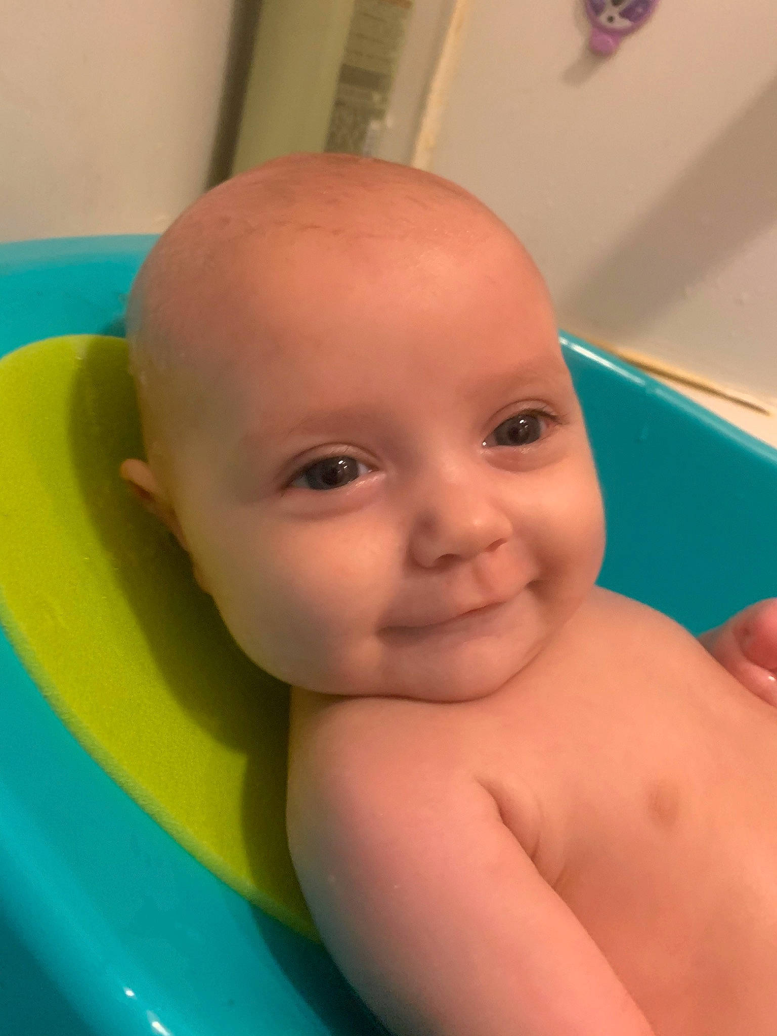 Mia Rose is registered to the contest to win money with this photo: baby, baby_bathing, bathing, bathtub, cheek, child, face, forehead, head, joy, nose, person, skin, toddler
