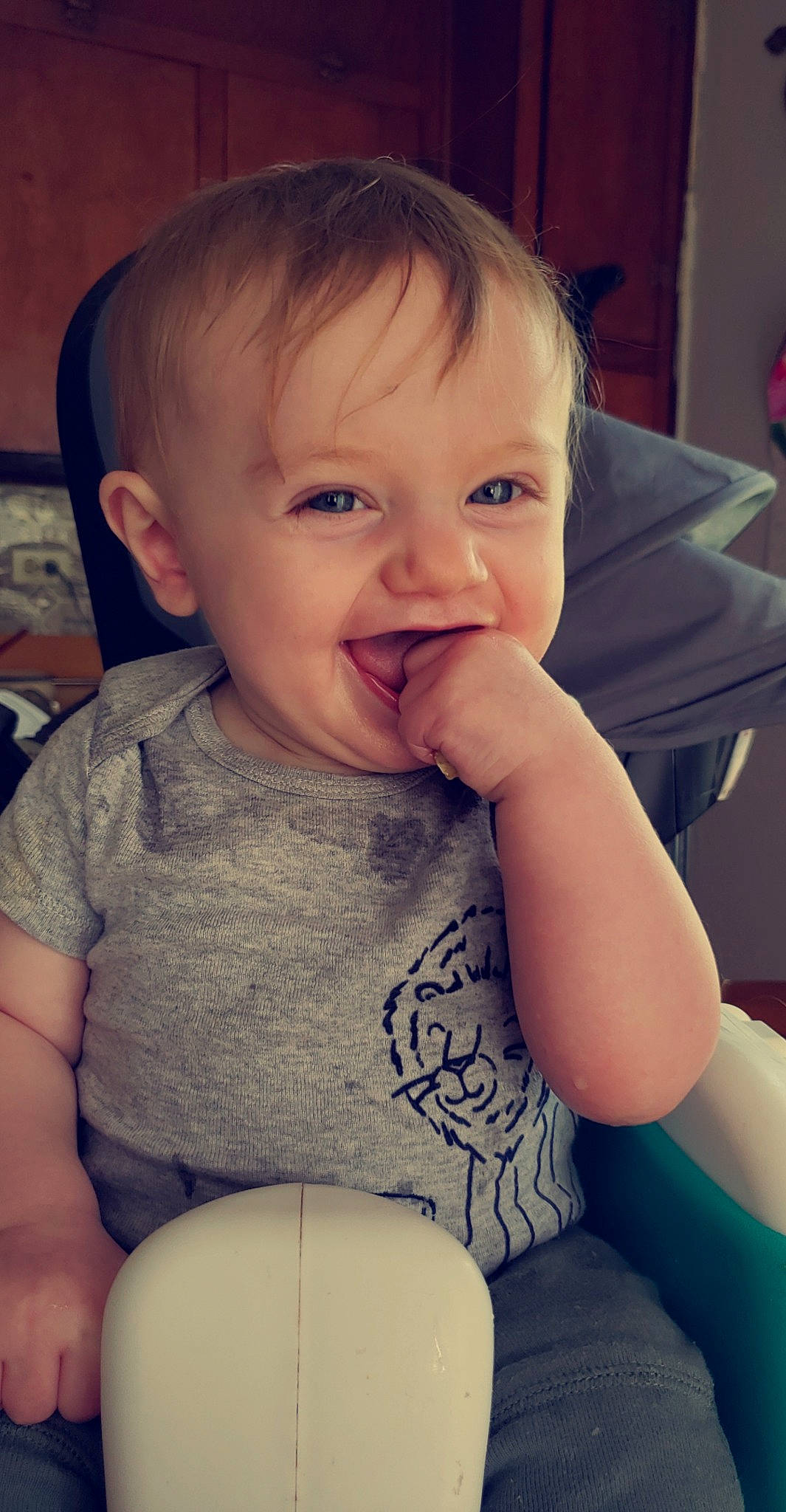 Niko is registered to the contest to win money with this photo: baby, cheek, child, chin, eye, face, head, mouth, nose, person, sitting, skin, smile, toddler