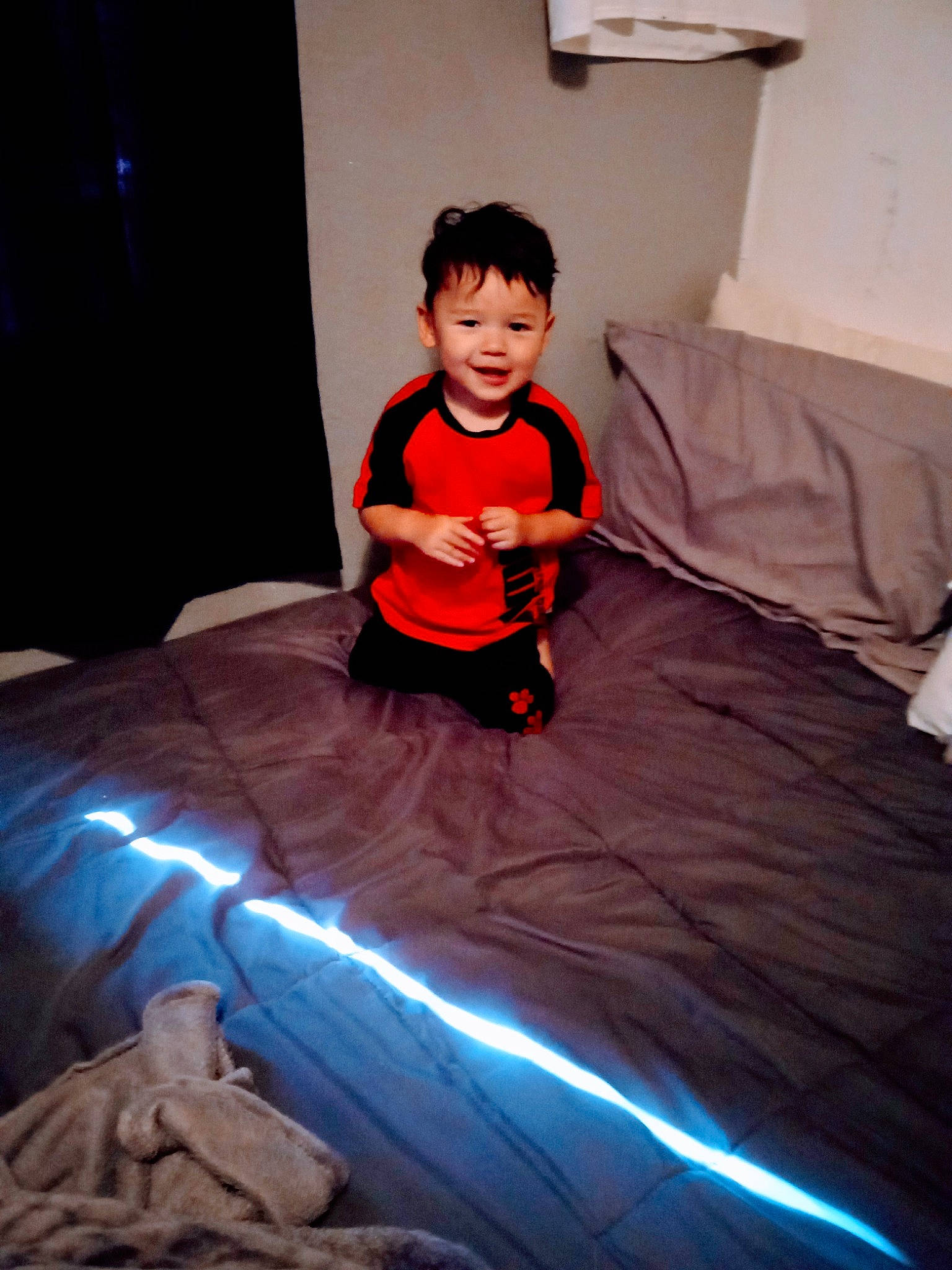 Essence Romero joined the competition — help win amazing prizes! baby, baby_toddler_clothing, child, comfort, curtain, electric_blue, floor, flooring, fun, happy, joy, leisure, person, play, recreation, sitting, sleeve, smile, spider_man, t_shirt