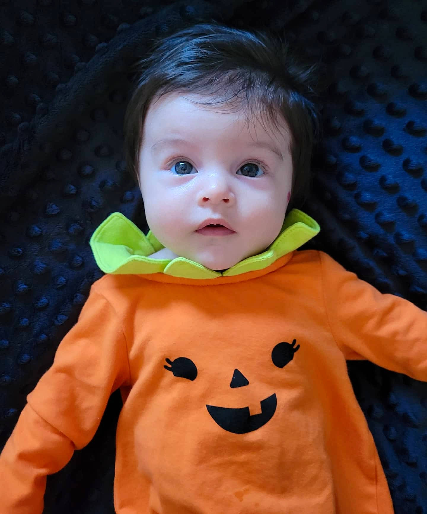 Ahsoka joined the competition — help win amazing prizes! arm, baby, baby_toddler_clothing, cheek, chin, face, flash_photography, gesture, hair, happy, head, jacket, mouth, nose, orange, outerwear, person, skin, sleeve, surprise