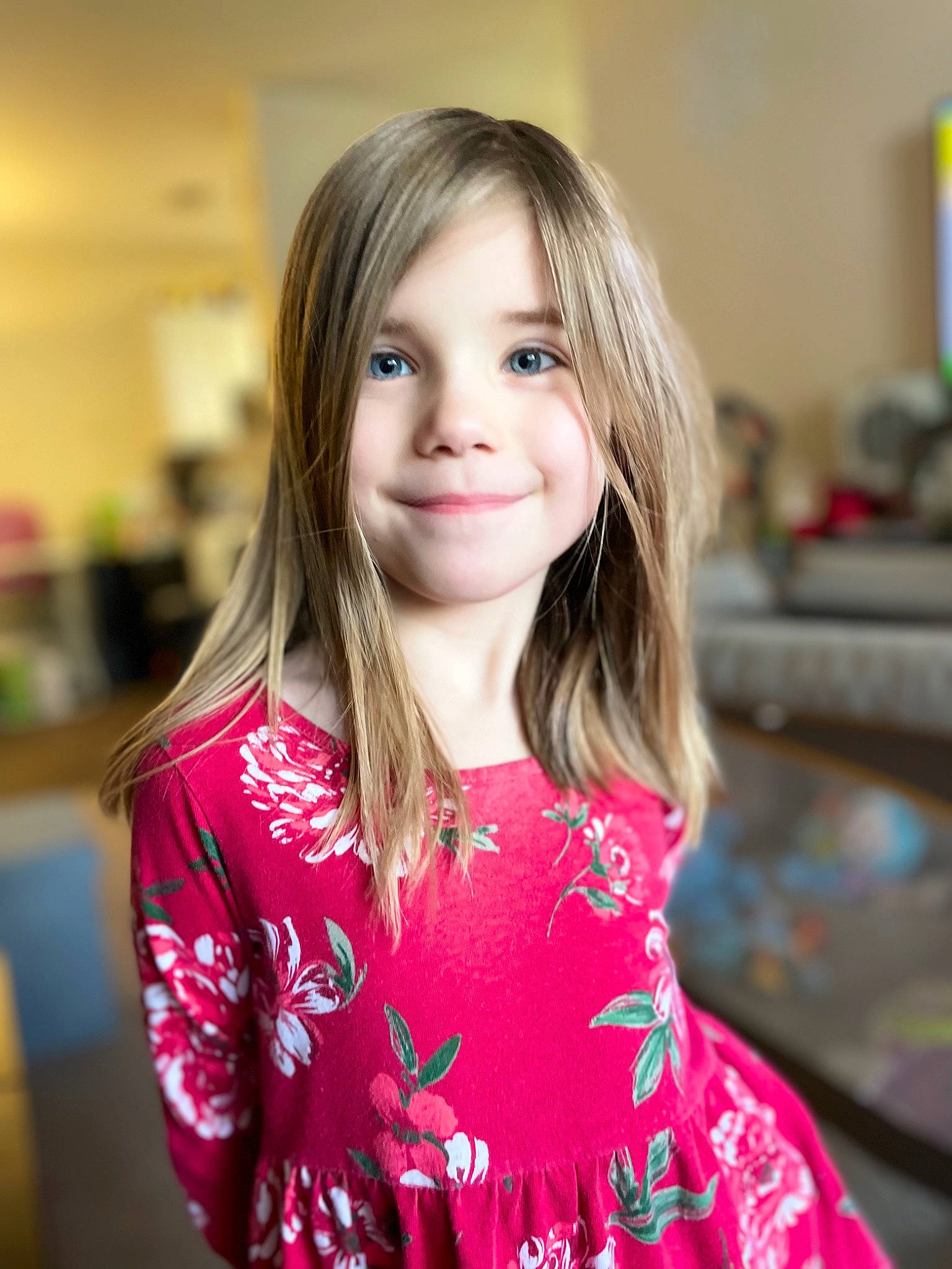 Izzy joined the competition — help win amazing prizes! blond, brown_hair, cheek, child, chin, dress, event, eyelash, facial_expression, fashion_design, fun, happy, iris, joy, layered_hair, long_hair, person, skin, sleeve, smile