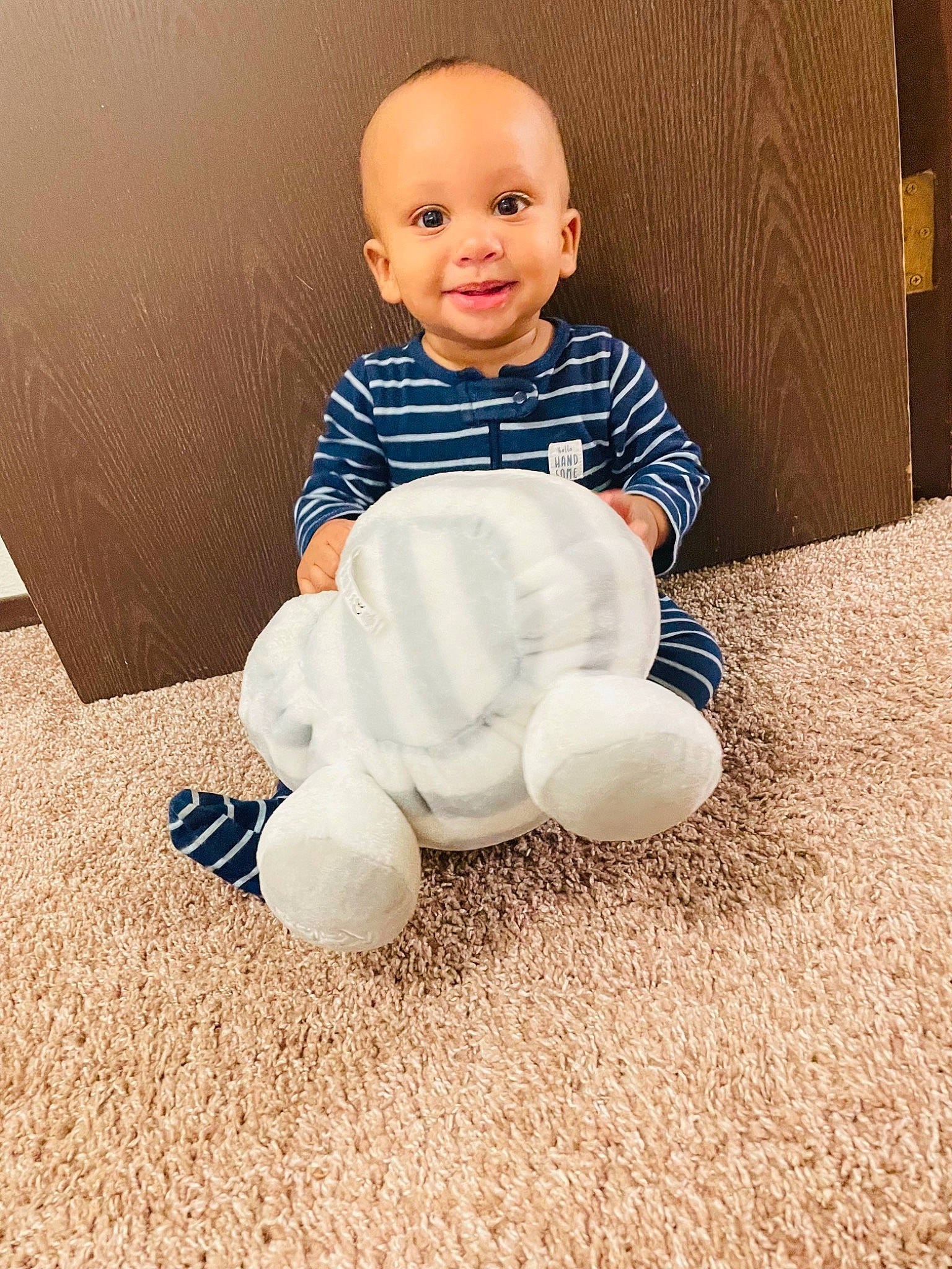 Zane joined the competition — help win amazing prizes! arm, baby, baby_toddler_clothing, comfort, eye, face, facial_expression, finger, flash_photography, floor, flooring, happy, head, joy, leg, person, skin, sleeve, smile, t_shirt