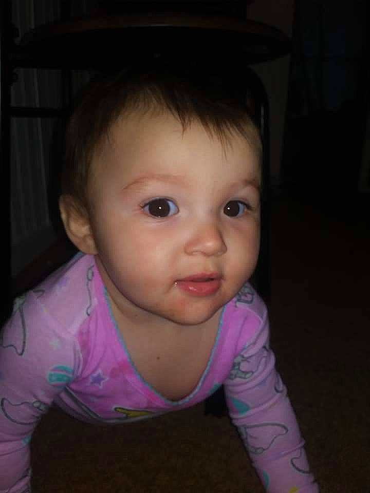 Gabby is registered to the contest to win money with this photo: baby, beauty, cheek, child, chin, eye, eyebrow, face, facial_expression, forehead, hair, head, iris, lip, nose, person, pink, skin, smile, standing