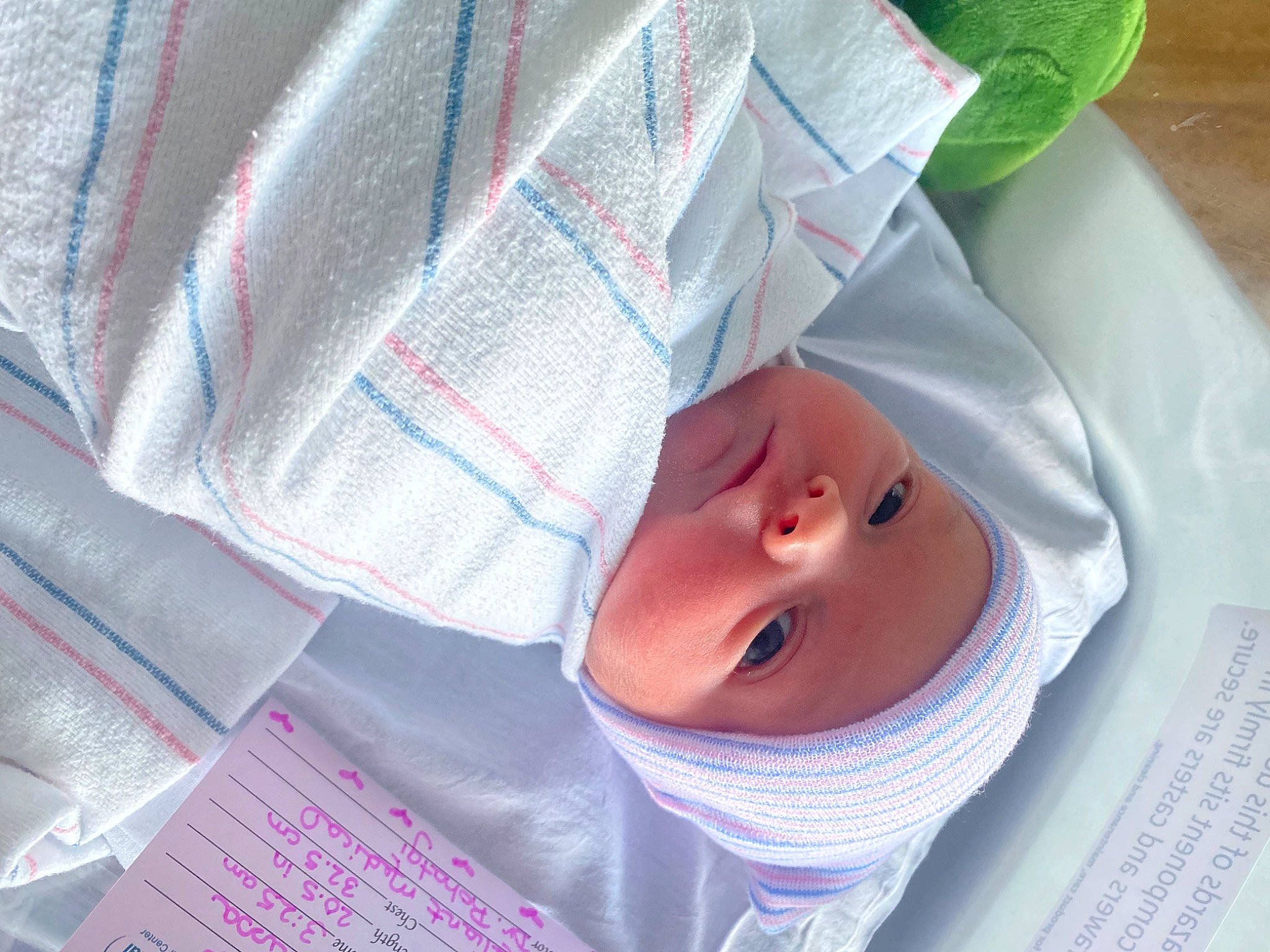 Lucille joined the competition — help win amazing prizes! baby, baby_products, baby_toddler_clothing, carmine, child, comfort, headwear, linens, pattern, peach, person, textile, toddler