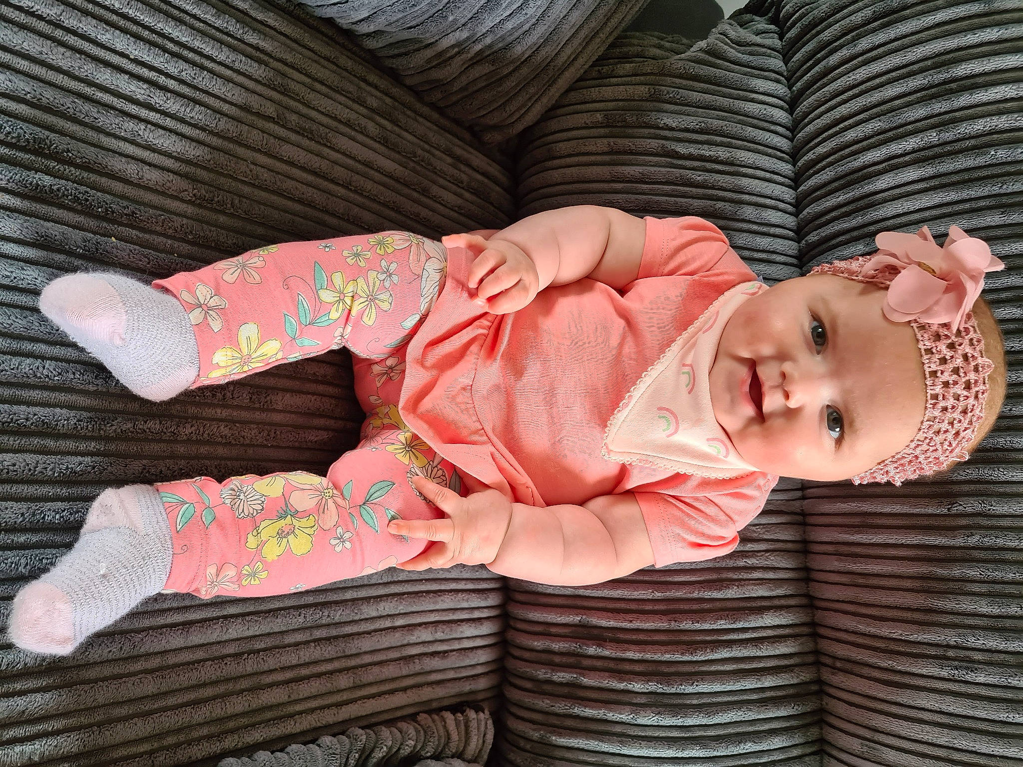 Daisy-rae joined the competition — help win amazing prizes! baby, beauty, cheek, child, headwear, pattern, peach, person, pink, skin, toddler