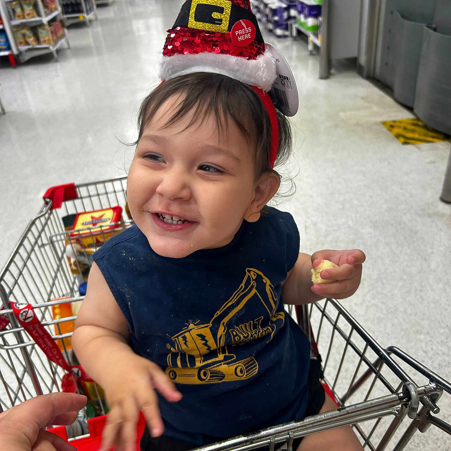 Jamin joined the competition — help win amazing prizes! accessories, baby, bag, baseballcap, bodypart, cap, clothing, face, finger, hand, handbag, hat, head, indoors, person, photography, portrait, shop, shopping, shoppingcart