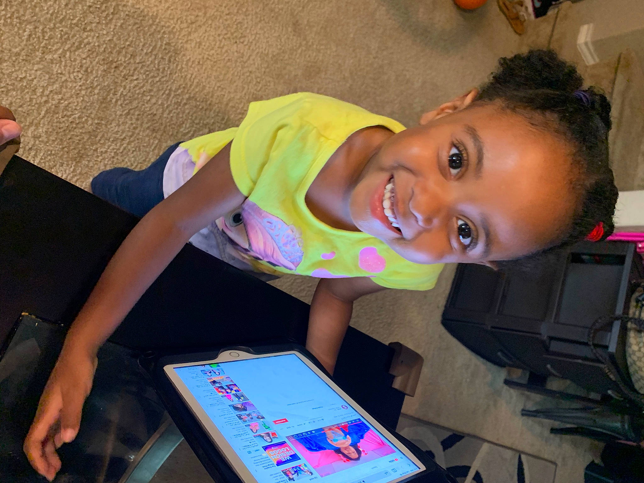 Savanna joined the competition — help win amazing prizes! adaptation, child, electronic_device, fun, joy, learning, person, smile, technology