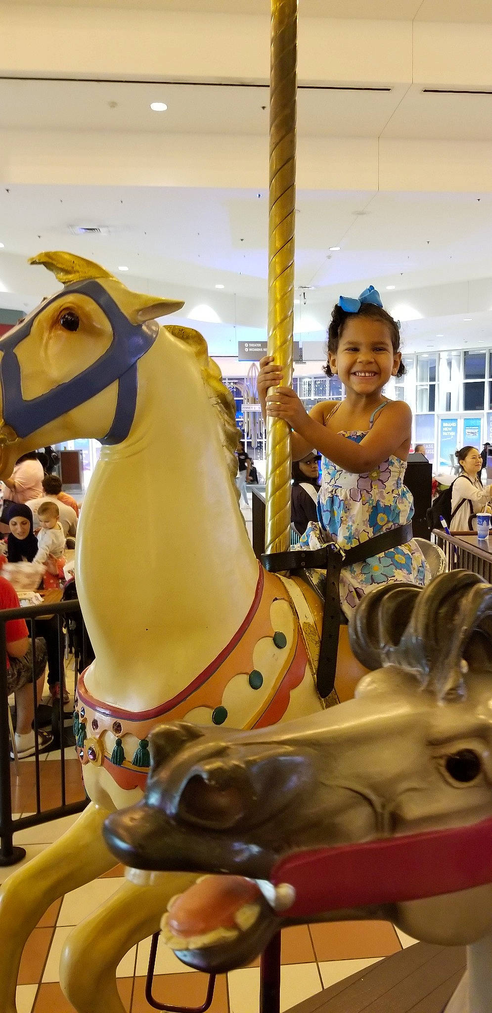 Malena joined the competition — help win amazing prizes! amusement_park, amusement_ride, carousel, fun, headwear, horse, joy, park, person, recreation, tourist_attraction