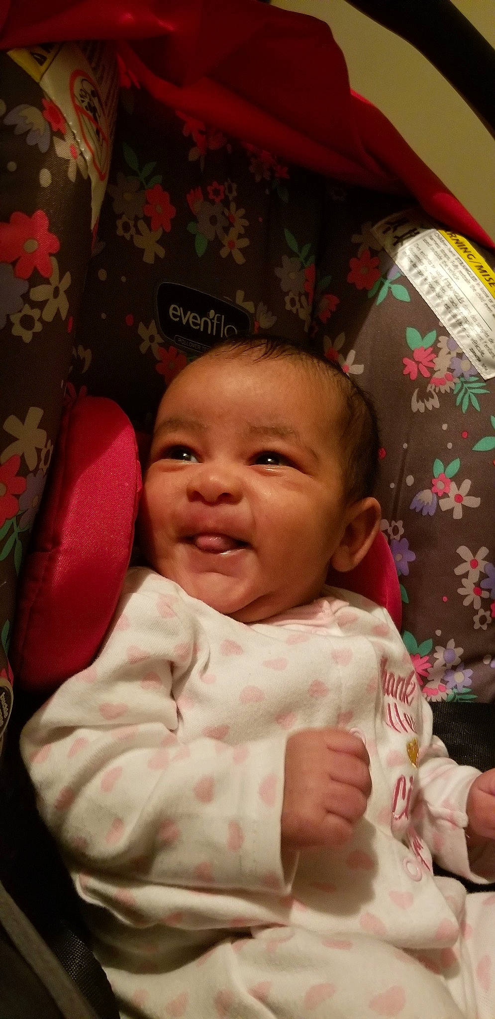 Davina is registered to the contest to win money with this photo: bedtime, cheek, child, day, eye, fun, girl, infant, nose, person, pink, product, sitting, skin, smile, toddler