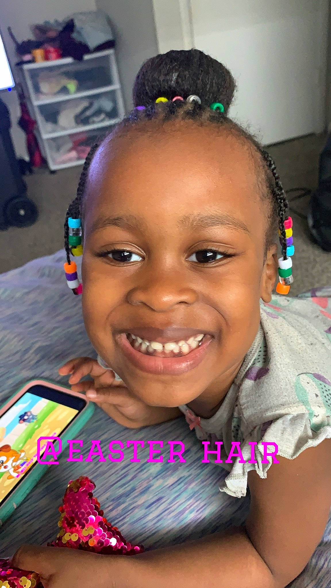 Amara joined the competition — help win amazing prizes! adaptation, beauty, cheek, child, chin, cornrows, event, eyebrow, eyelash, facial_expression, forehead, fun, hairstyle, happy, iris, joy, laugh, party, person, skin