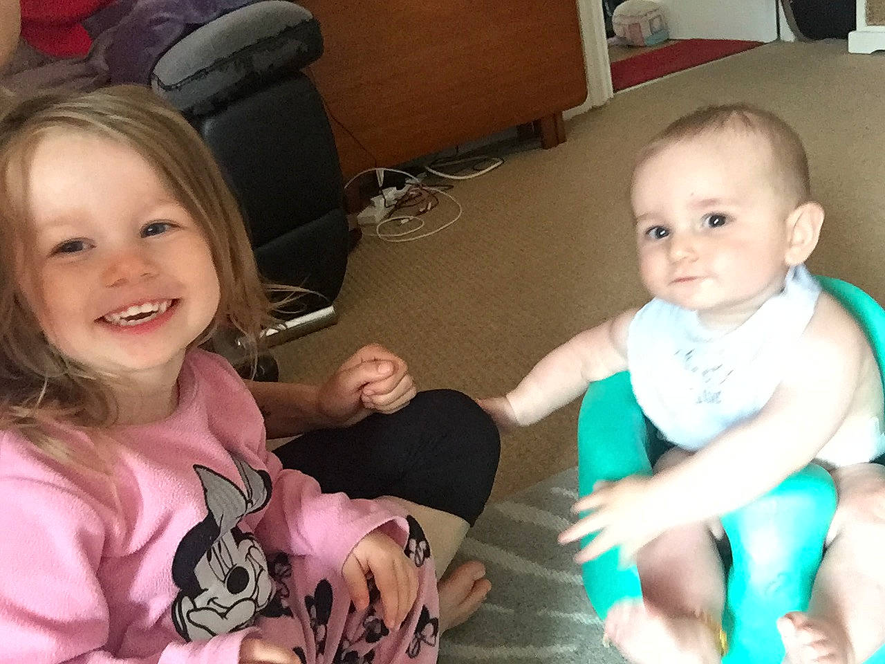 Jayden-james is registered to the contest to win money with this photo: baby, baby_products, cheek, child, cousin, daughter, electronic_device, eye, face, fun, happy, head, iris, joy, people, person, play, product, sibling, skin