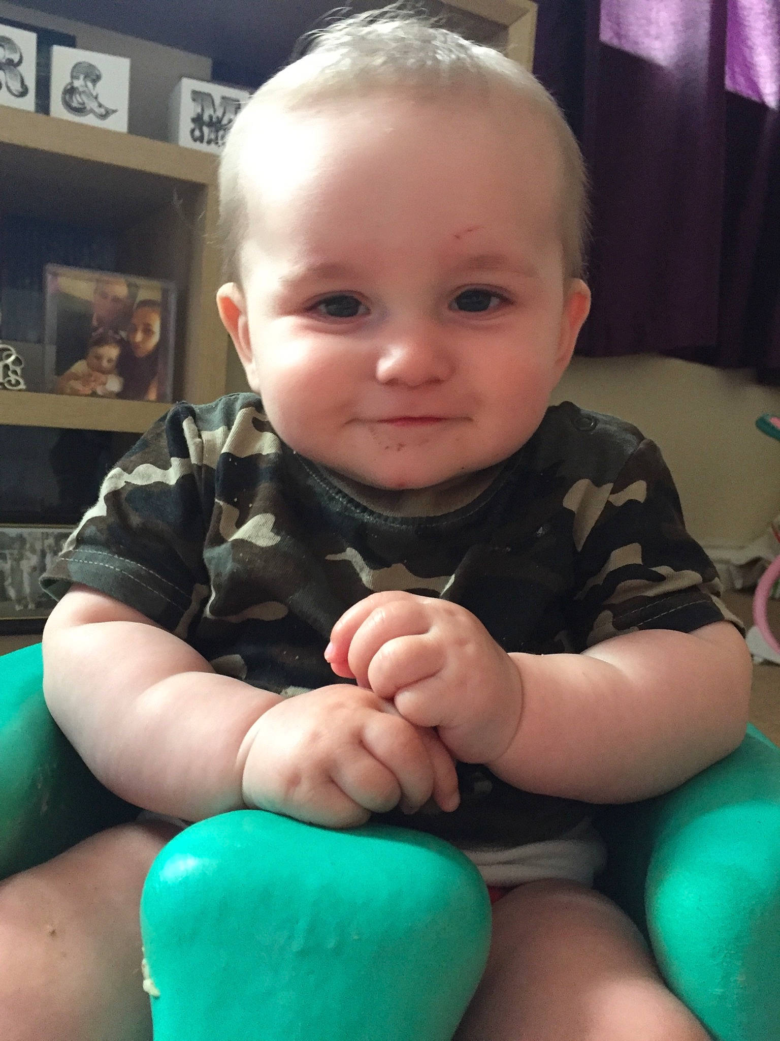 Jayden-james joined the competition — help win amazing prizes! arm, baby, cheek, child, face, finger, hand, head, person, play, sitting, skin, thumb, toddler