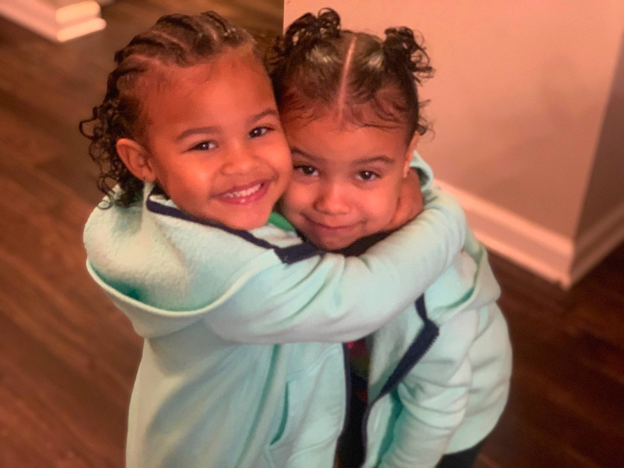 Scarlett joined the competition — help win amazing prizes! arm, cheek, child, eye, eyebrow, face, facial_expression, forehead, fun, hair, hairstyle, happy, head, hug, human, joy, nose, people, person, shoulder