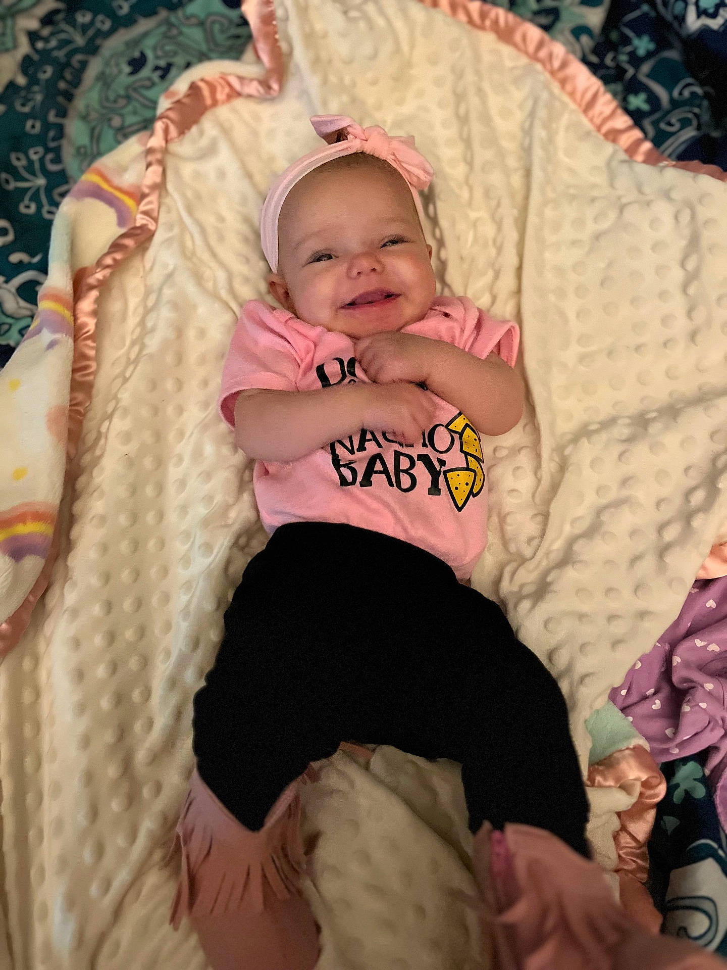 Esmeralda joined the competition — help win amazing prizes! baby, bed, bedroom, blanket, bonnet, cap, clothing, crib, face, furniture, hat, head, indoors, infantbed, newborn, person, photography, portrait, quilt, room