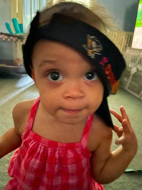 Aubree joined the competition — help win amazing prizes! arm, baby_toddler_clothing, cheek, chin, ear, eye, eyebrow, eyelash, finger, gesture, hairstyle, hand, happy, headwear, iris, lip, mouth, neck, nose, person