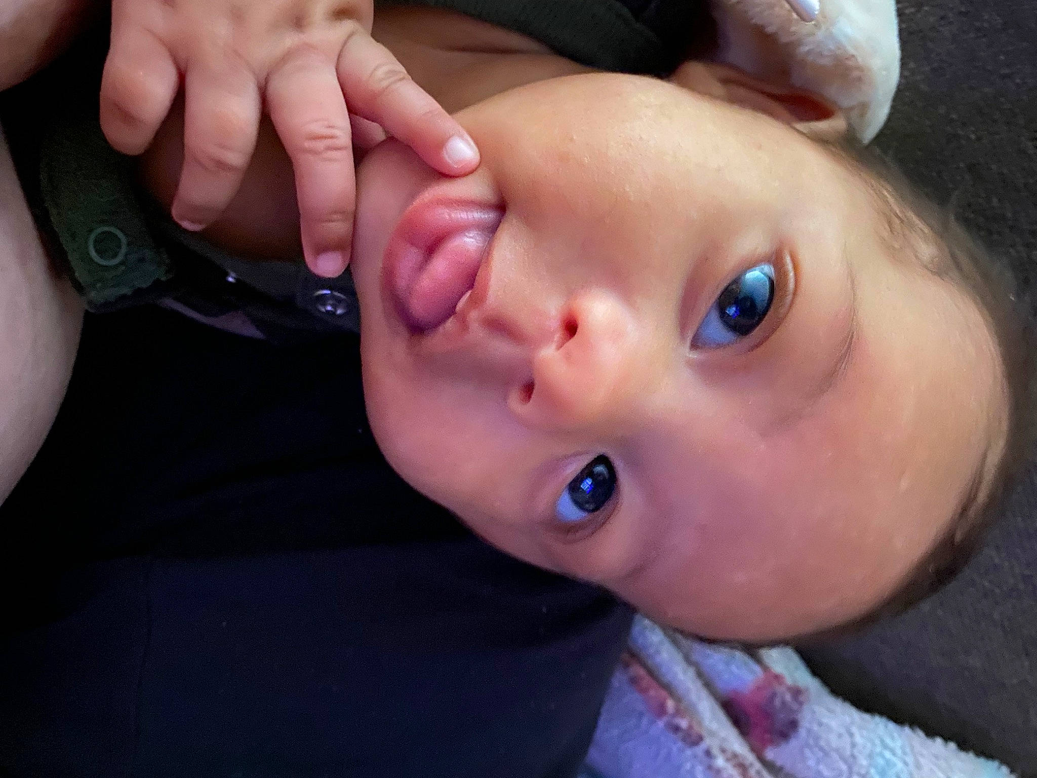 Nazir is registered to the contest to win money with this photo: baby, cheek, chin, cool, ear, eye, eyebrow, eyelash, finger, forehead, gesture, head, human_body, iris, jaw, lip, mouth, neck, nose, person