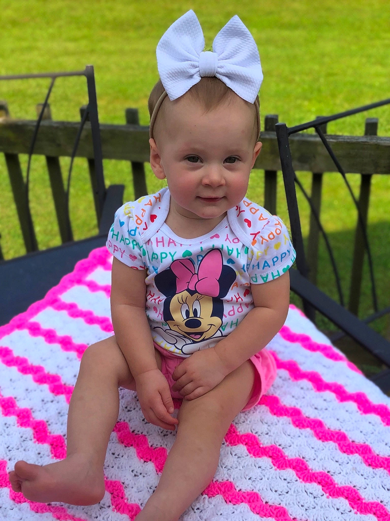 Delilah joined the competition — help win amazing prizes! baby, baby_products, baby_toddler_clothing, child, hair_accessory, headgear, person, pink, product, toddler