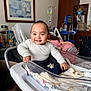 Anthony is registered to the contest to win money with this photo: baby, bassinet, bed, blanket, care, child, clothing, face, furniture, happy, healthcare, hospital, indoor, medical_equipment, nursery, person, portrait, room, sitting, smiling