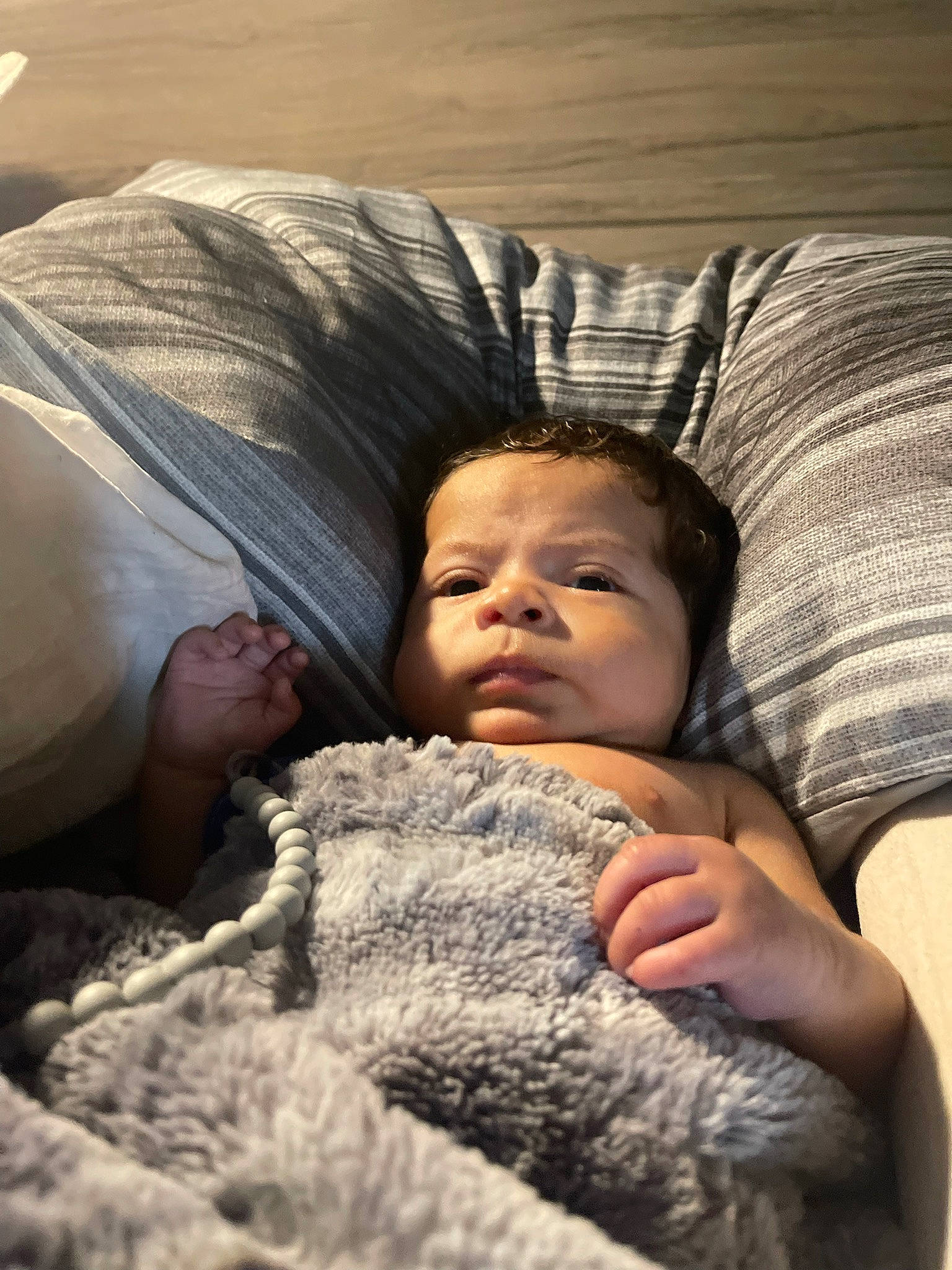 Zyler joined the competition — help win amazing prizes! baby, baby_sleeping, bed, bedding, bedtime, close_up, comfort, eye, finger, fur, gesture, hand, happy, human_body, linens, mouth, nose, person, skin, textile