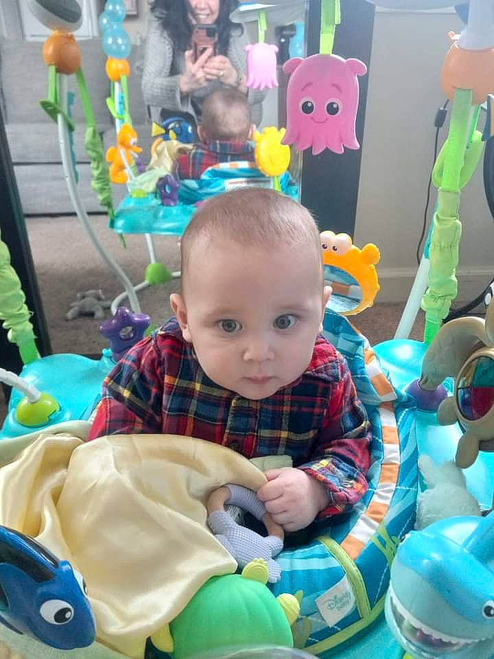 Enrique joined the competition — help win amazing prizes! baby, baby_products, baby_toddler_clothing, baby_toys, balloon, blurred, child, event, fun, happy, leisure, organ, person, plant, product, room, sitting, snapshot, stuffed_toy, textile