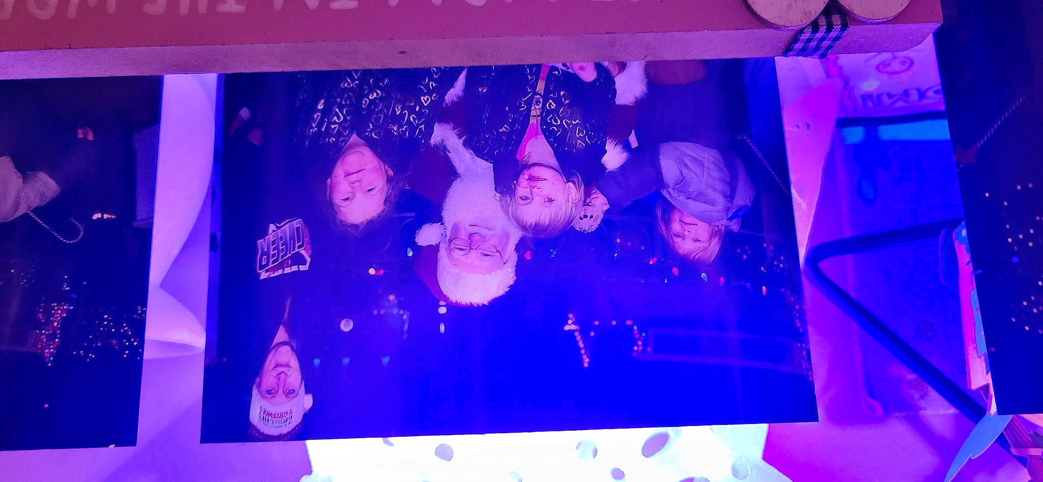 Leighanna joined the competition — help win amazing prizes! art, blue, design, display_device, electric_blue, electronic_device, entertainment, event, flat_panel_display, font, fun, headwear, joy, magenta, organism, person, pink, purple, space, technology