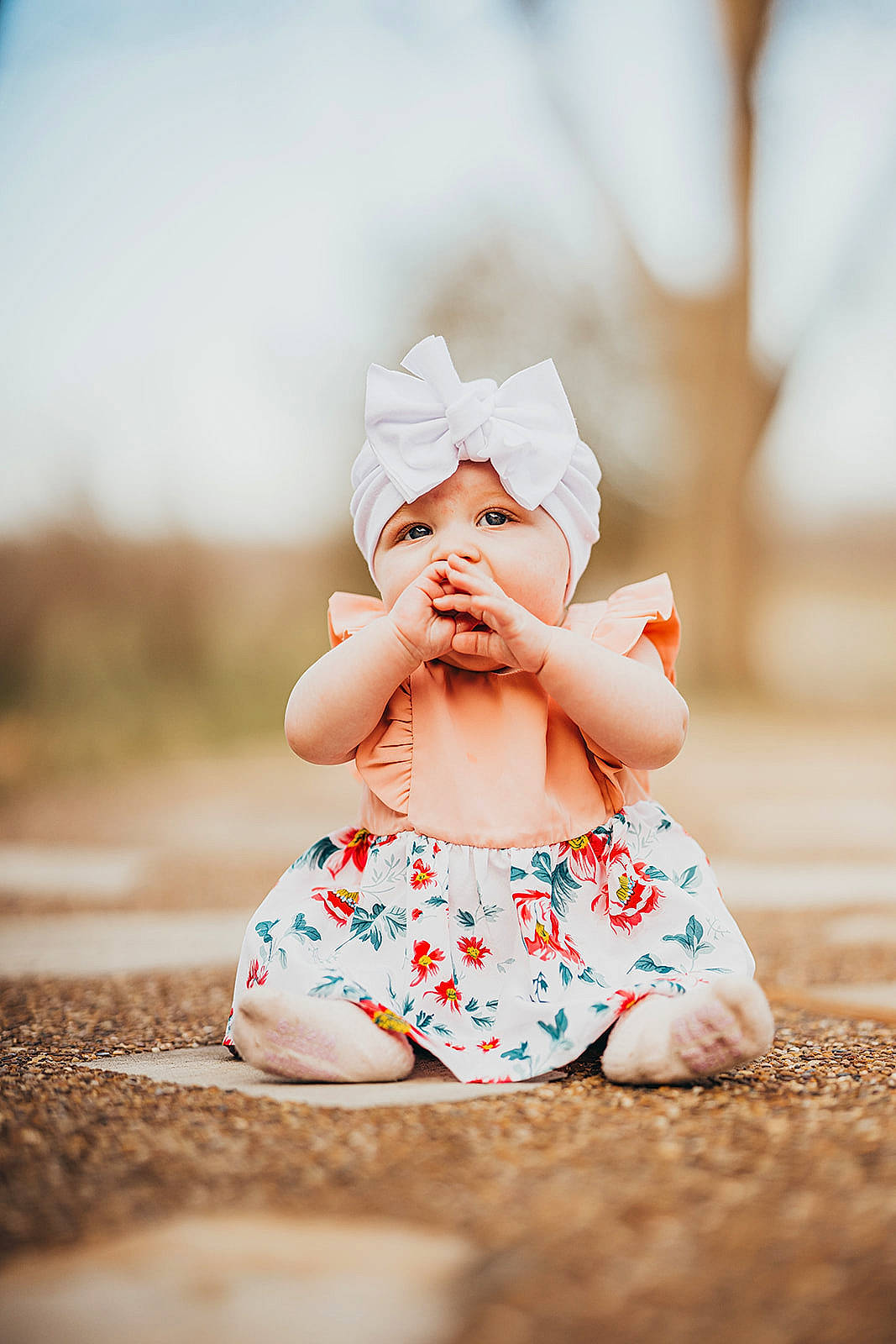 Davina joined the competition — help win amazing prizes! baby, baby_toddler_clothing, child, flash_photography, gesture, grass, happy, headgear, headwear, human_leg, nail, pattern, peach, people_in_nature, person, portrait_photography, sitting, sky, sleeve, sunlight