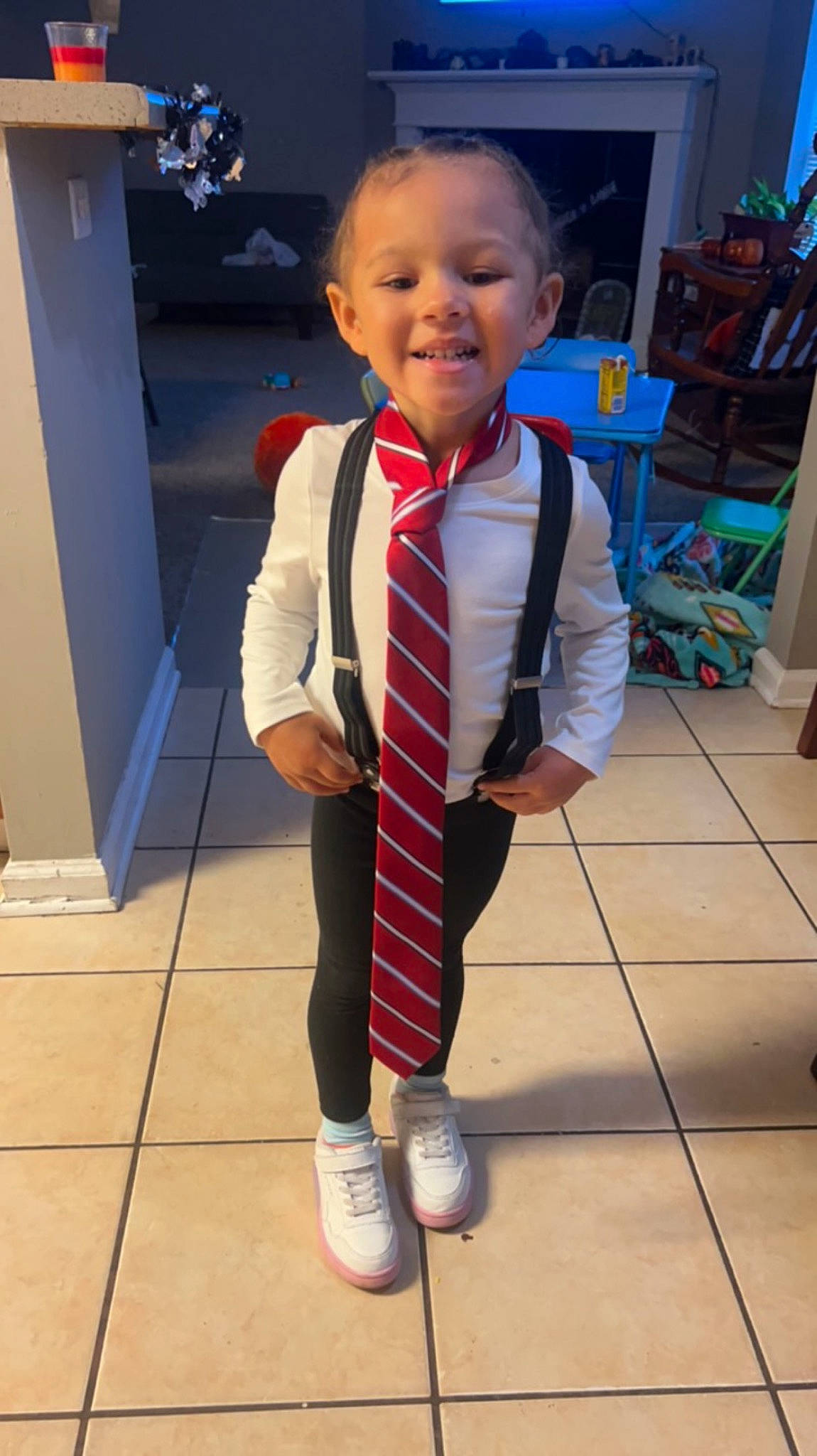 Hadyn joined the competition — help win amazing prizes! blue, chair, child, cool, electric_blue, eye, floor, flooring, fun, gesture, happy, human_leg, joint, joy, knee, person, shoe, sleeve, smile, standing