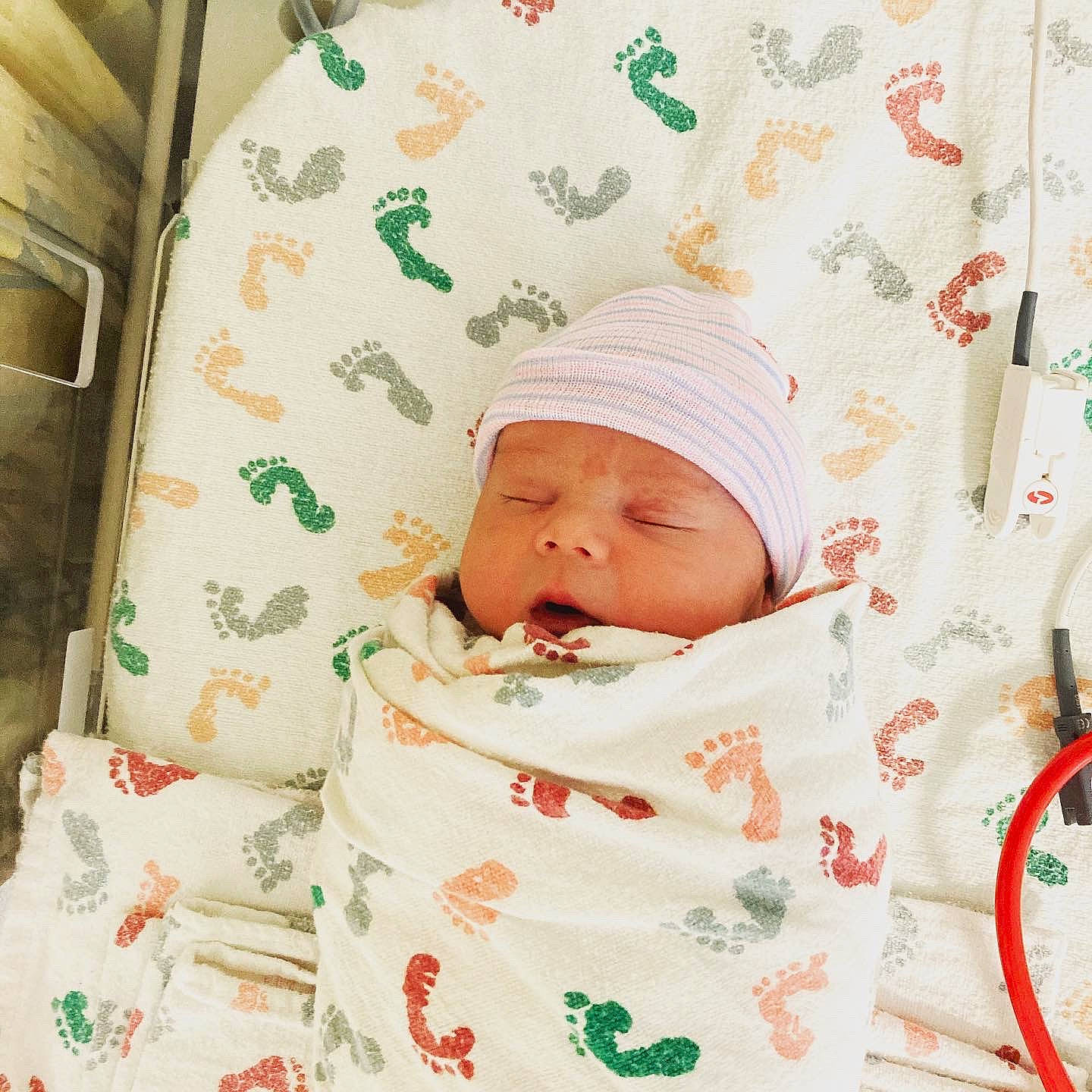 Chase joined the competition — help win amazing prizes! baby, baby_products, baby_safety, baby_sleeping, baby_toddler_clothing, beanie, bedding, cap, child, collar, comfort, hat, headwear, linens, pattern, peach, person, room, skin, sleeve