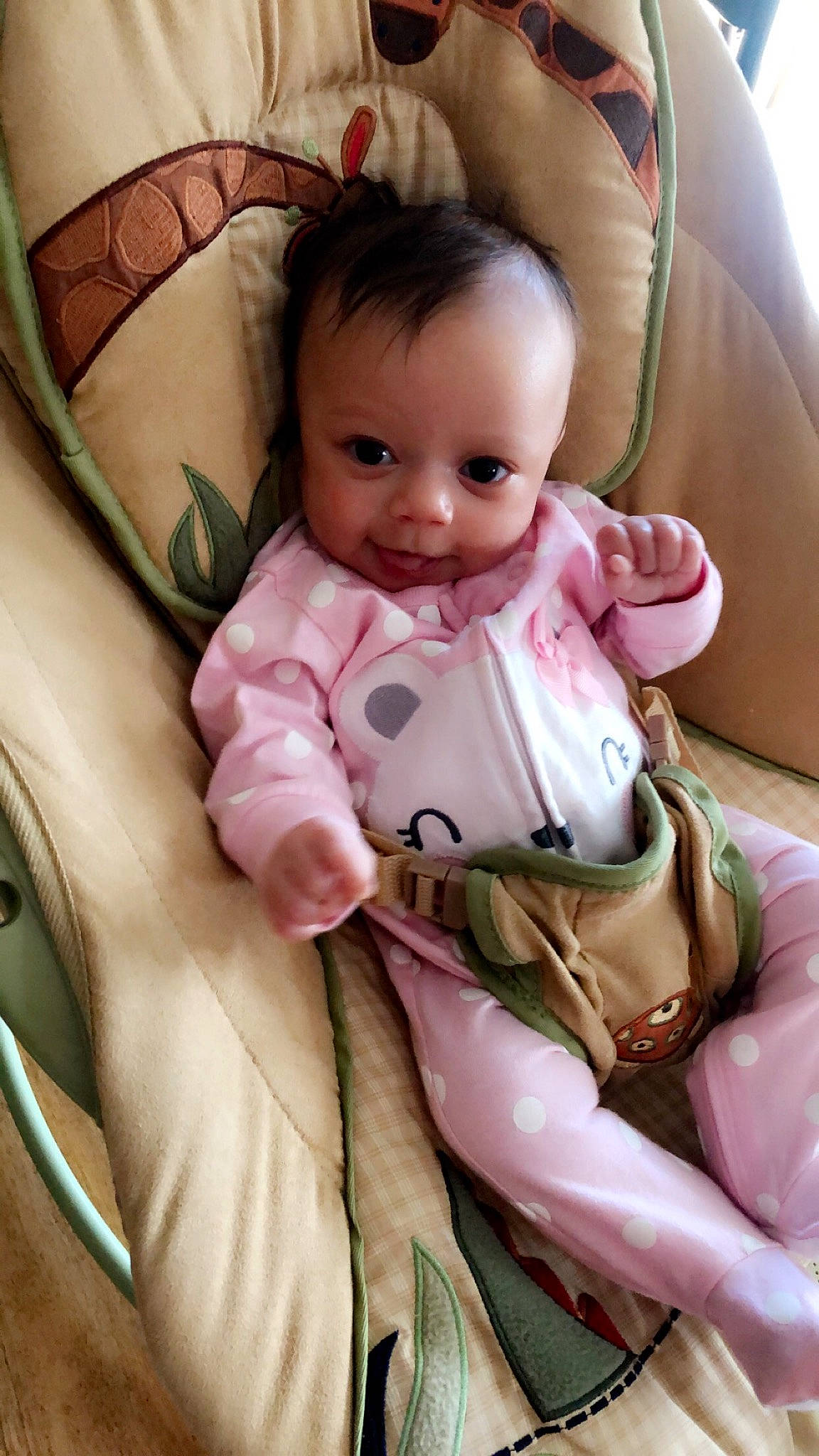 Jemma joined the competition — help win amazing prizes! baby, baby_carriage, baby_in_car_seat, baby_products, car_seat, cheek, child, person, pink, product, skin, toddler