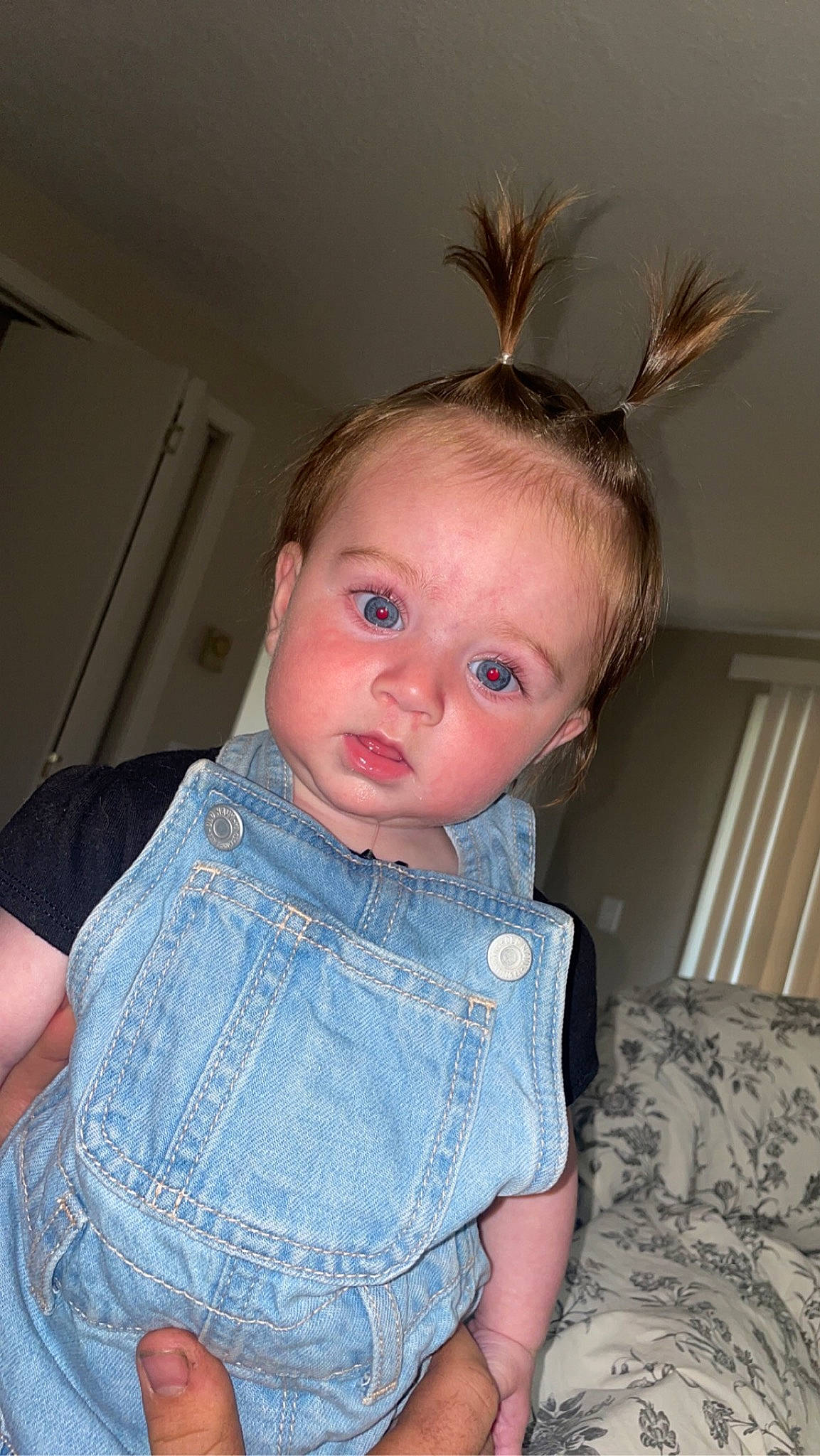 Sawyer is registered to the contest to win money with this photo: baby, baby_toddler_clothing, cheek, chin, door, eye, eyebrow, eyelash, hair, hairstyle, head, iris, lip, mohawk_hairstyle, neck, nose, person, skin, sleeve, t_shirt