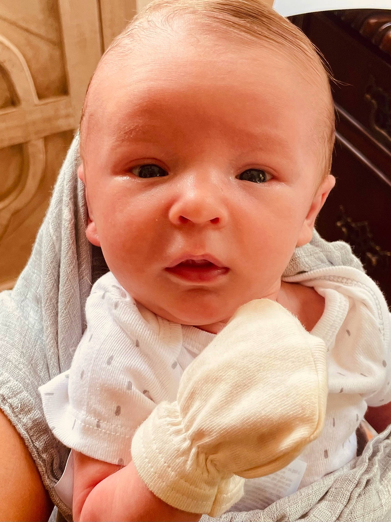 Jase joined the competition — help win amazing prizes! baby, baby_toddler_clothing, cheek, child, collar, comfort, eyelash, gesture, happy, linens, lip, mouth, neck, nose, pattern, person, sitting, skin, sleeve, thumb