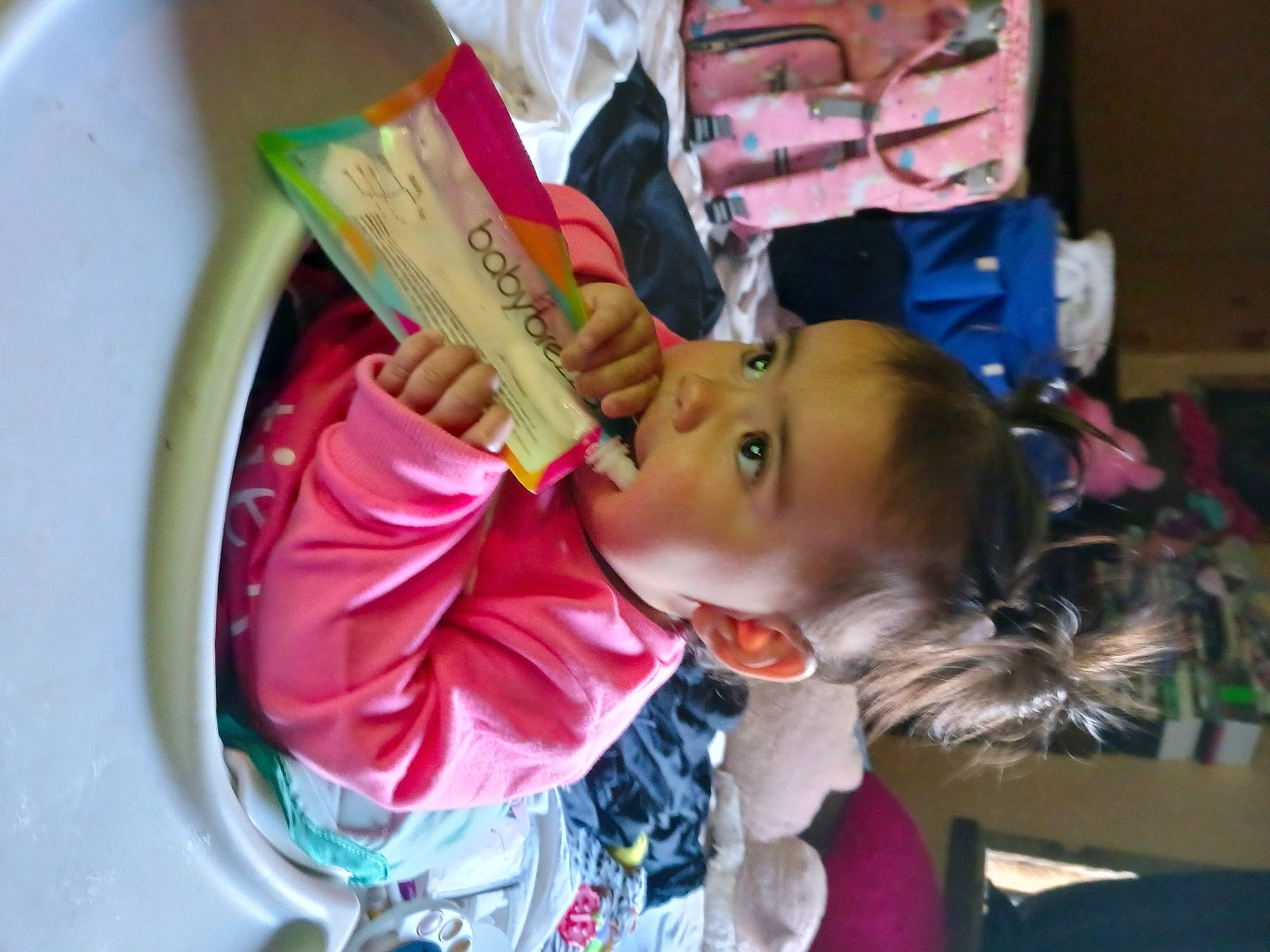 Rosie joined the competition — help win amazing prizes! baby, child, event, fun, magenta, person, play, room, tableware, toddler, water