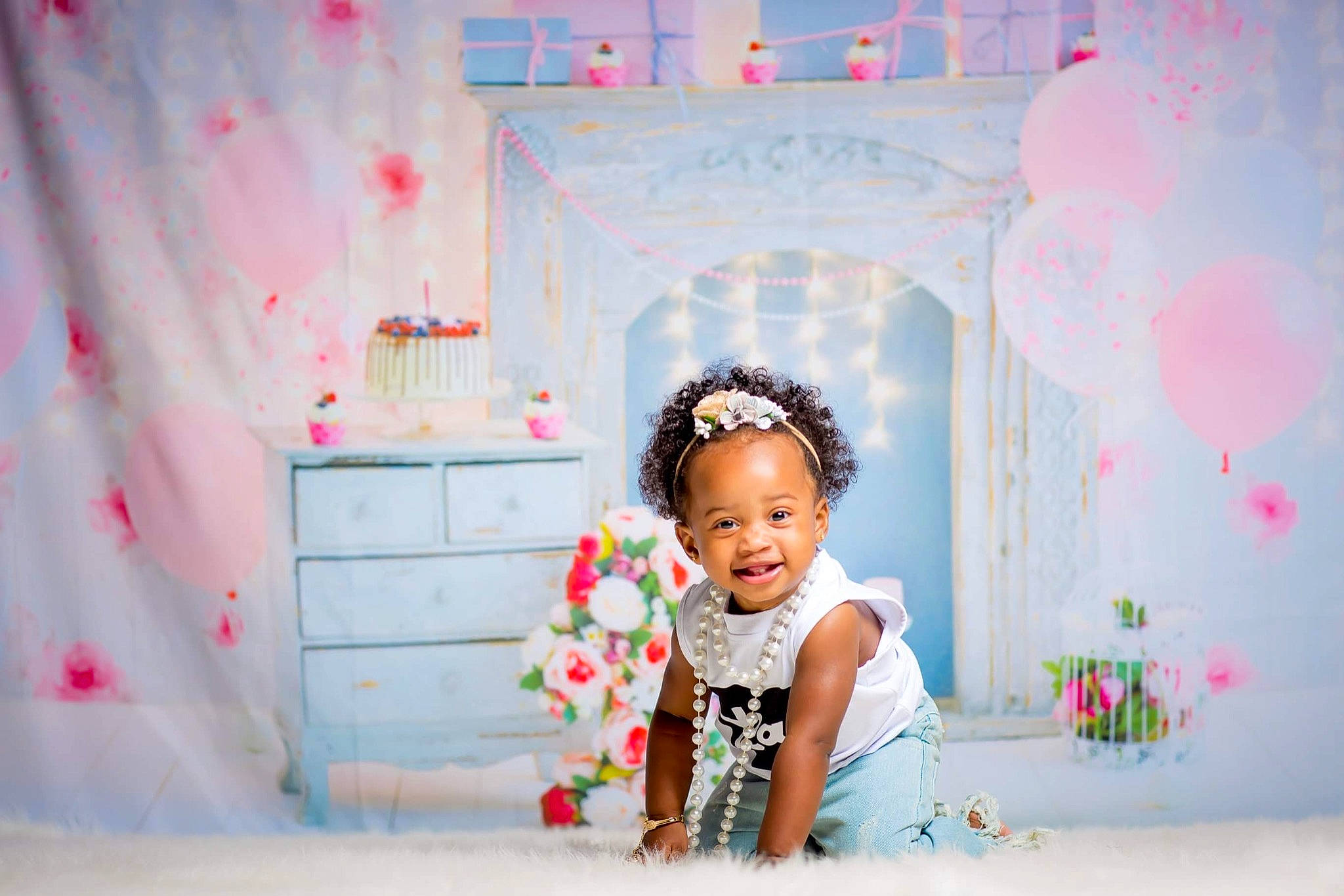 Addilyn is registered to the contest to win money with this photo: baby_toddler_clothing, child, event, fashion_design, flash_photography, fun, happy, headpiece, jewellery, joy, magenta, party_supply, pattern, person, pink, plant, purple, room, skin, smile