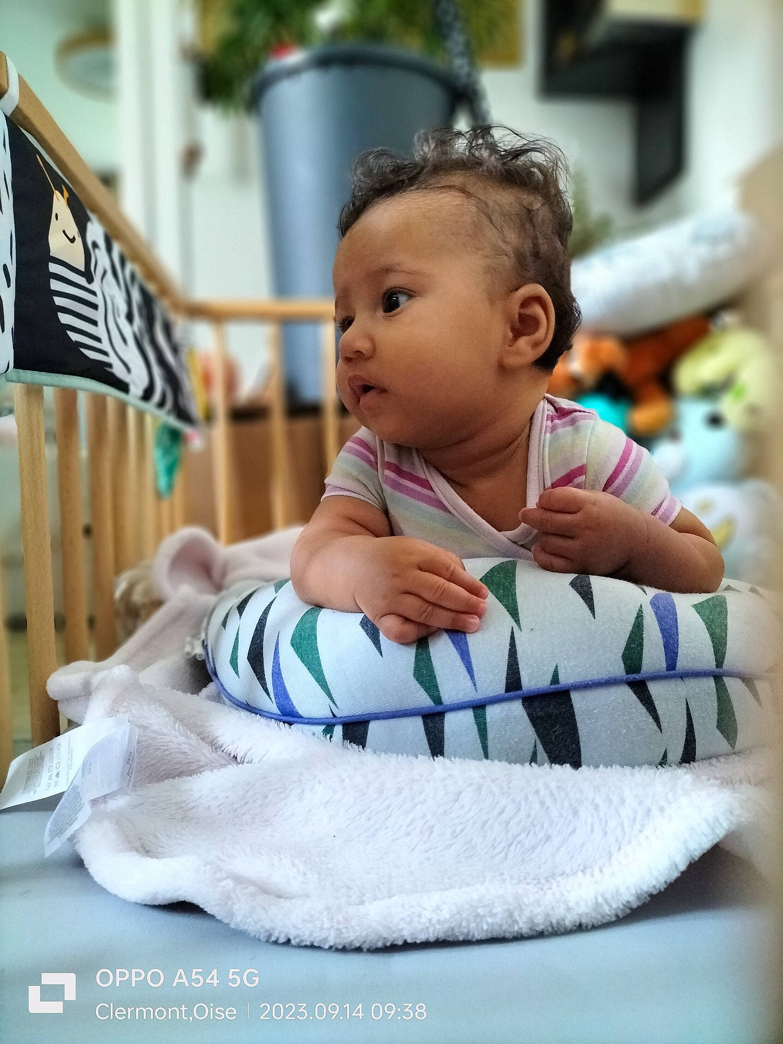 Maëlys participe au concours pour gagner de l'argent avec cette photo : baby, baby_products, baby_safety, baby_toddler_clothing, child, comfort, event, fun, happy, leisure, person, portrait_photography, recreation, room, sitting, t_shirt, toddler, vacation