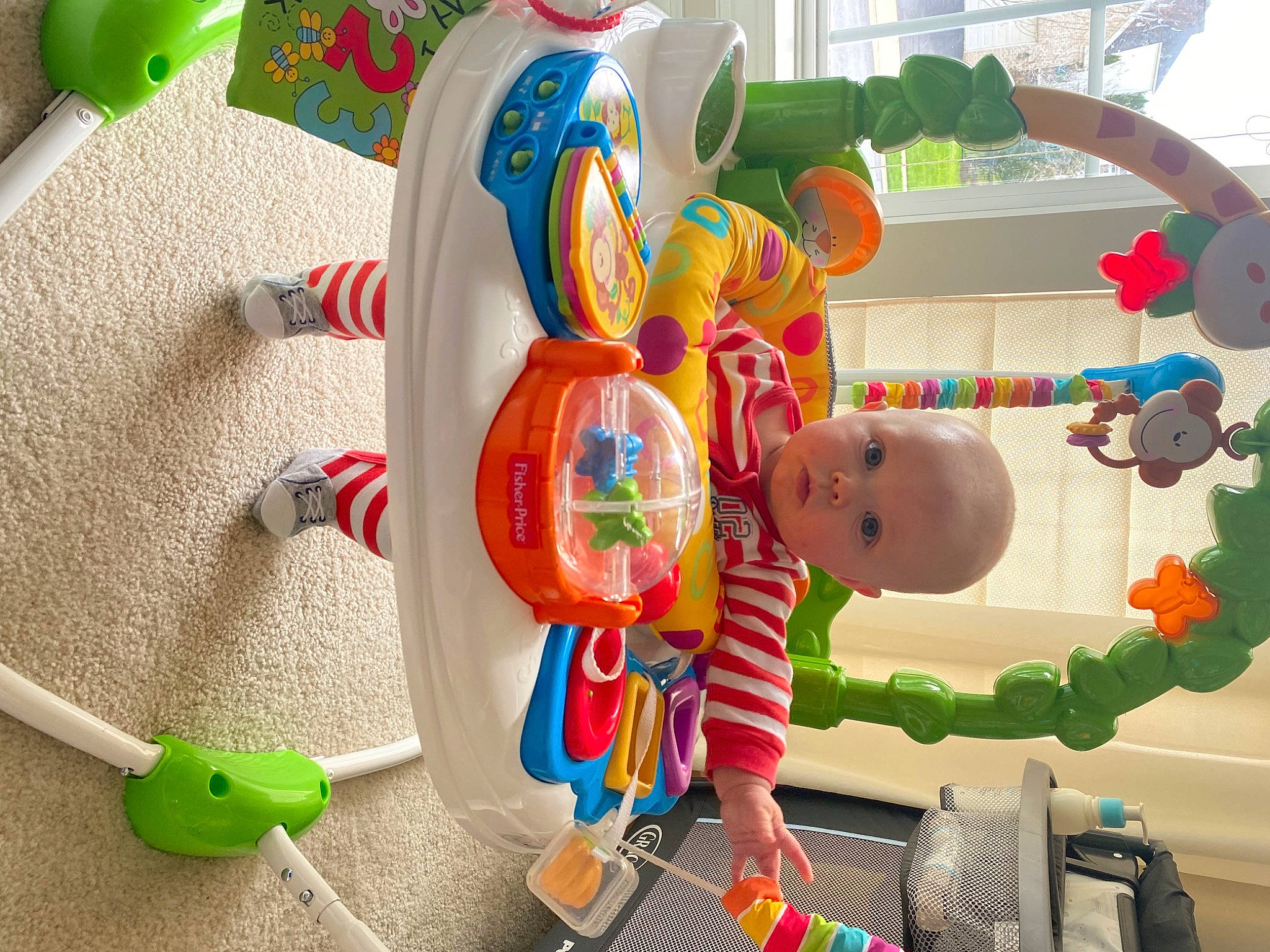Ryan joined the competition — help win amazing prizes! baby, baby_products, baby_toys, child, fun, green, happy, party_supply, person, plastic, play, product, room, smile, snapshot, stuffed_toy, textile, toddler, toy, wheel