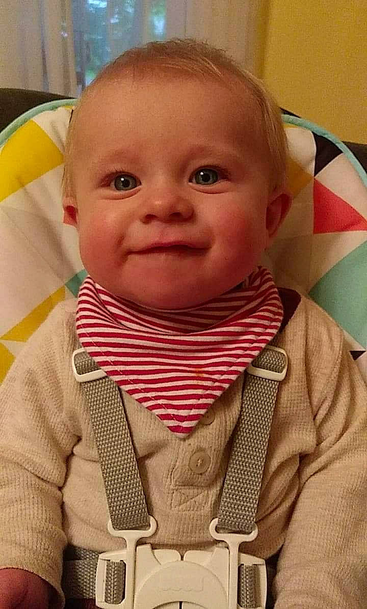 Kyler is registered to the contest to win money with this photo: baby, cheek, child, chin, eye, face, facial_expression, forehead, head, joy, lip, nose, person, skin, smile, toddler