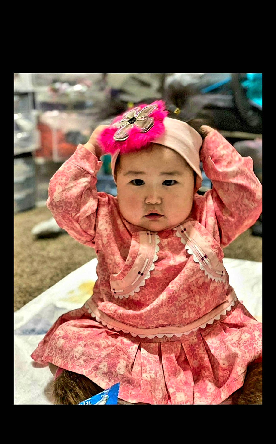 Alaiya joined the competition — help win amazing prizes! baby_toddler_clothing, child, child_model, costume, dress, embellishment, face, fashion_accessory, flash_photography, fun, hair_accessory, happy, headpiece, magenta, pattern, person, pink, portrait_photography, sleeve, toddler