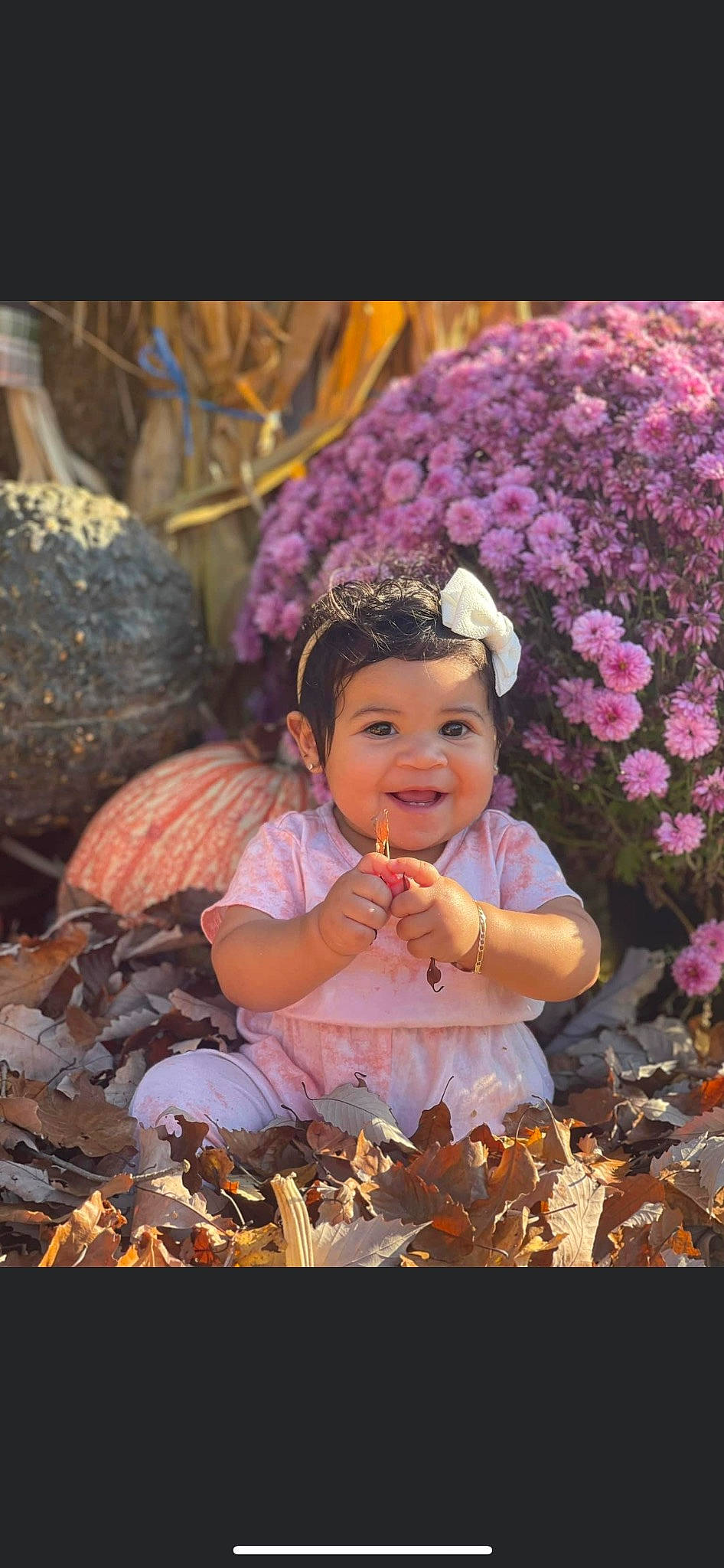 Cali joined the competition — help win amazing prizes! baby, child, event, flash_photography, flower, flower_arranging, fun, grass, happy, headpiece, headwear, joy, leaf, magenta, people_in_nature, person, petal, plant, purple, smile