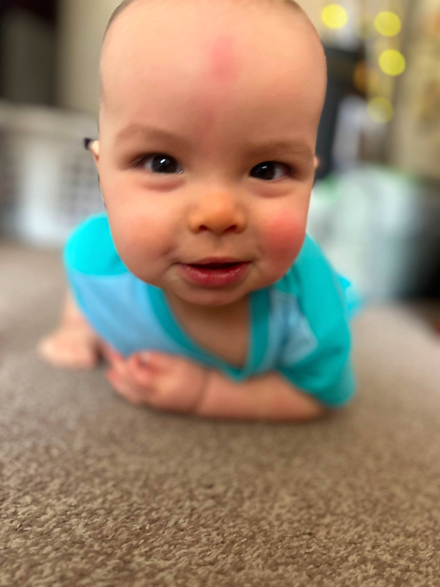 Blaze joined the competition — help win amazing prizes! baby, baby_crawling, baby_toddler_clothing, cheek, child, crawling, finger, floor, flooring, fun, gesture, happy, joy, nail, nose, person, skin, smile, thumb, toddler